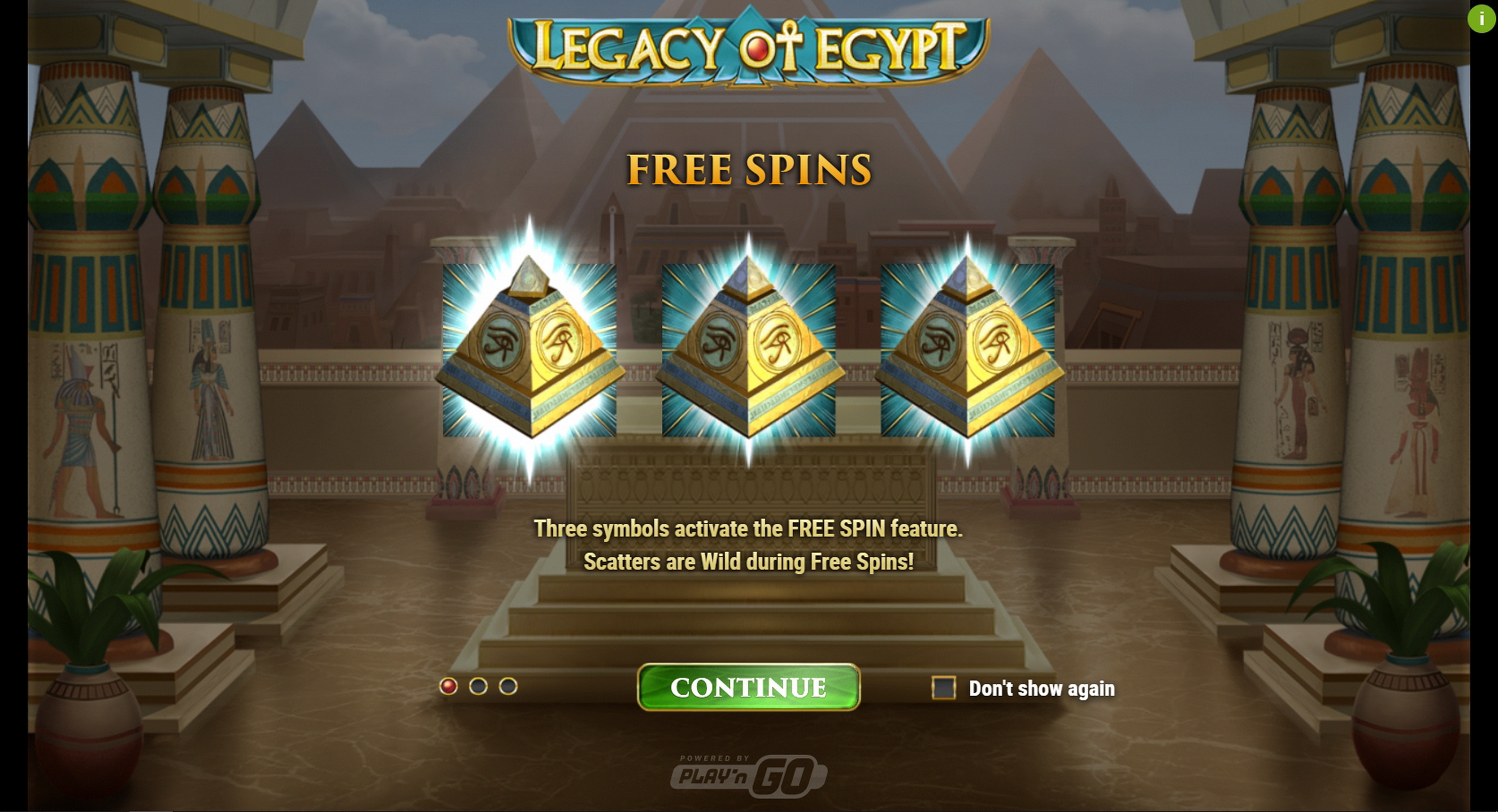 Play Legacy Of Egypt Free Casino Slot Game by Playn GO