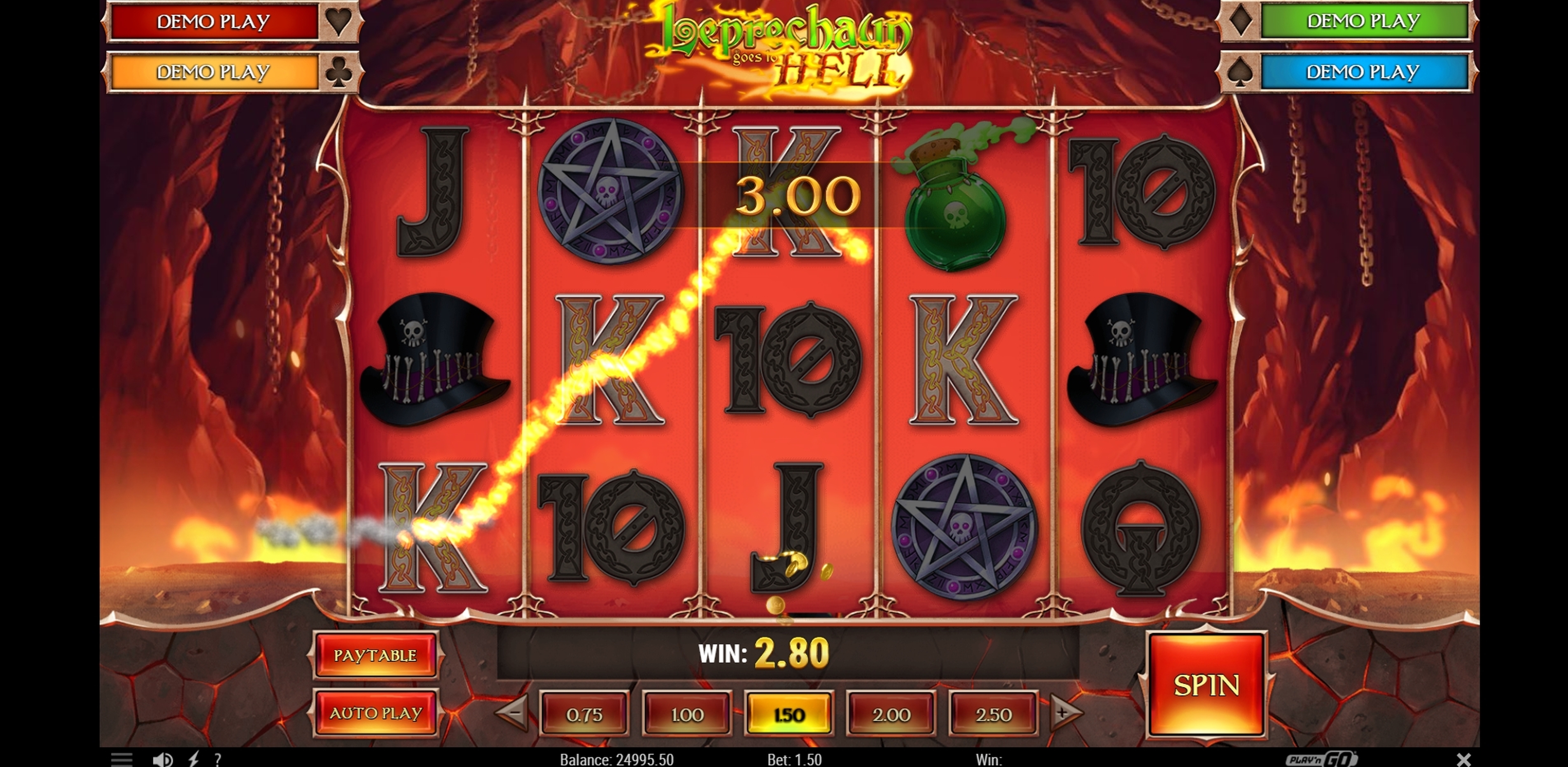 Win Money in Leprechaun goes to Hell Free Slot Game by Playn GO