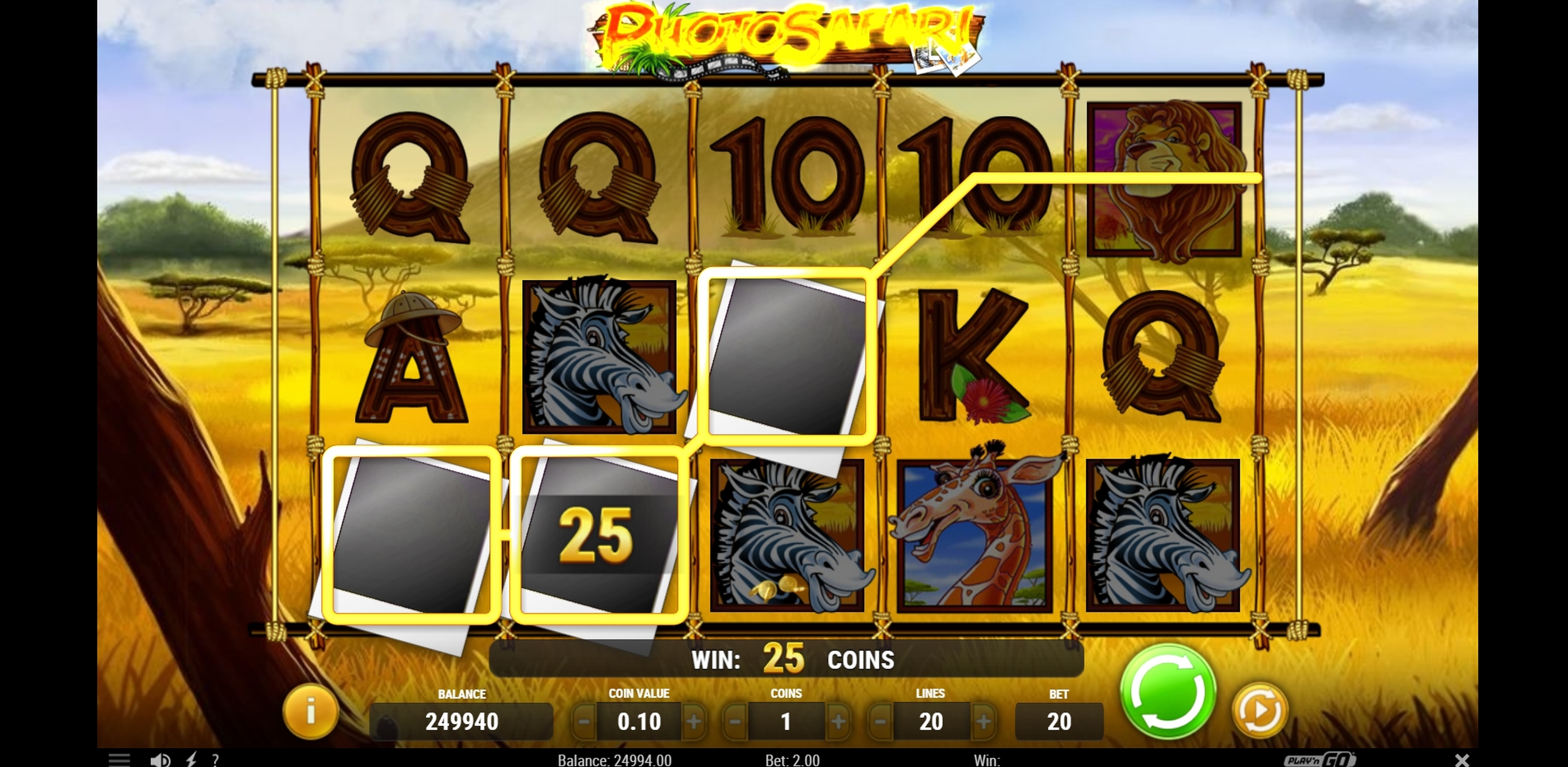 Win Money in Photo Safari Free Slot Game by Playn GO