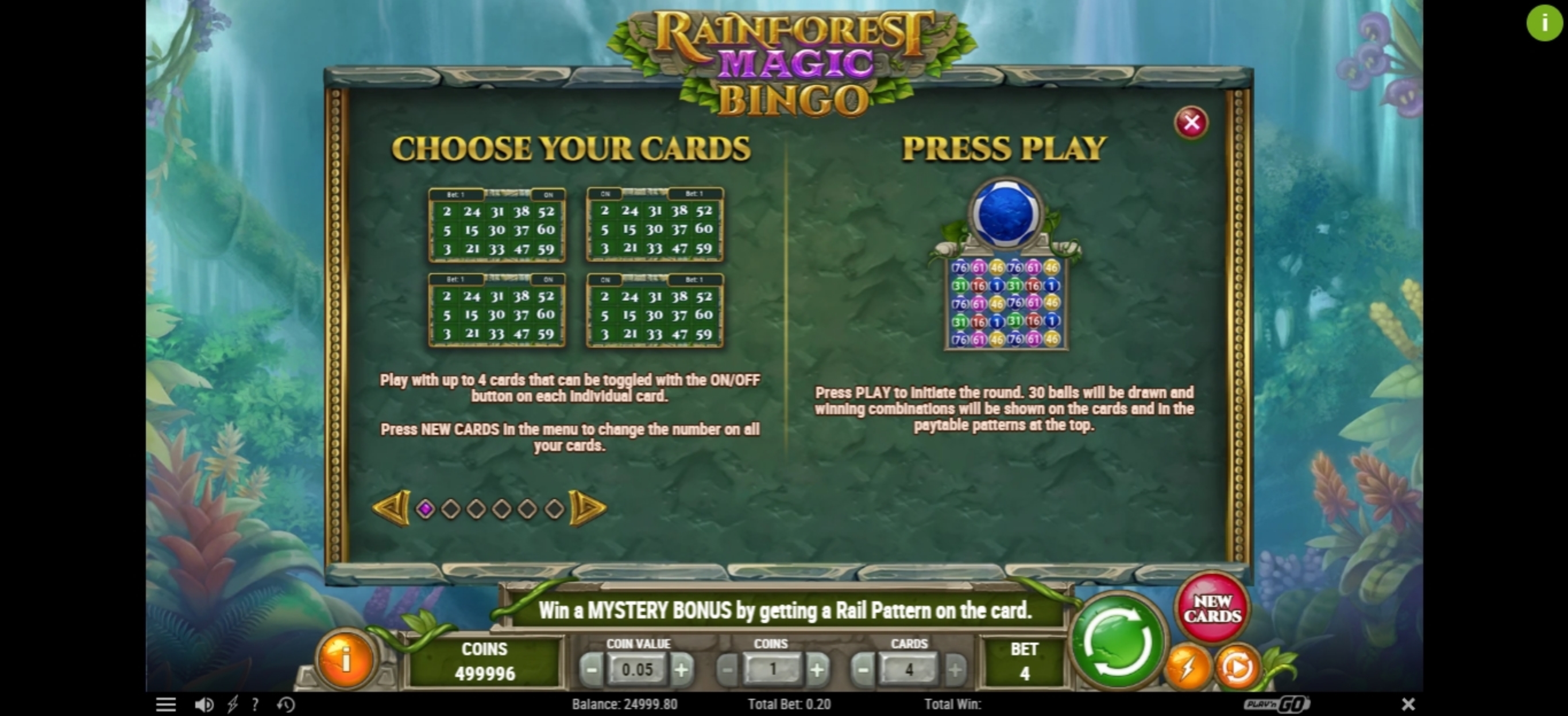 Info of Rainforest Magic Bingo Slot Game by Playn GO