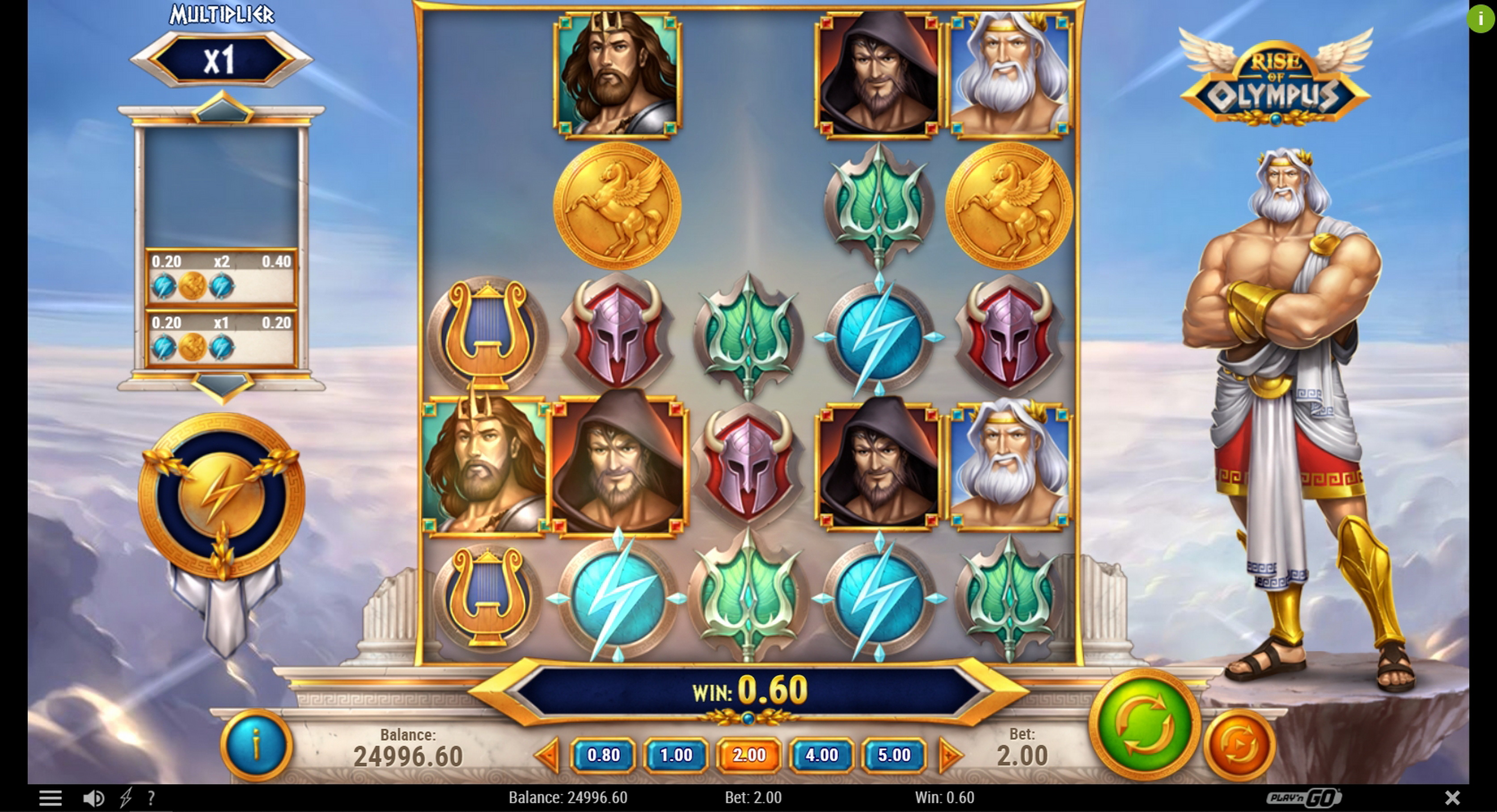 Win Money in Rise Of Olympus Free Slot Game by Playn GO