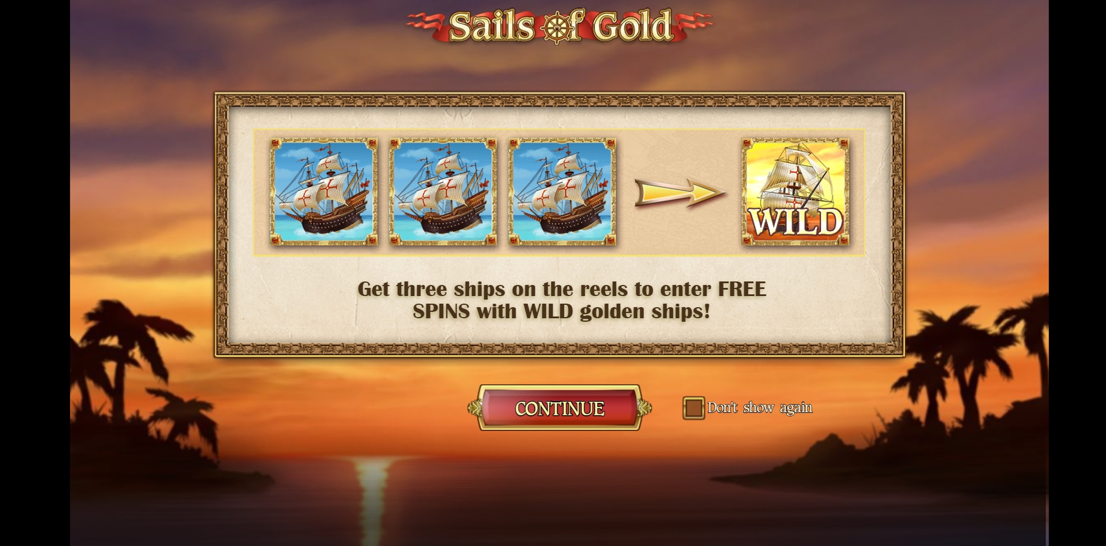 Play Sails of Gold Free Casino Slot Game by Playn GO