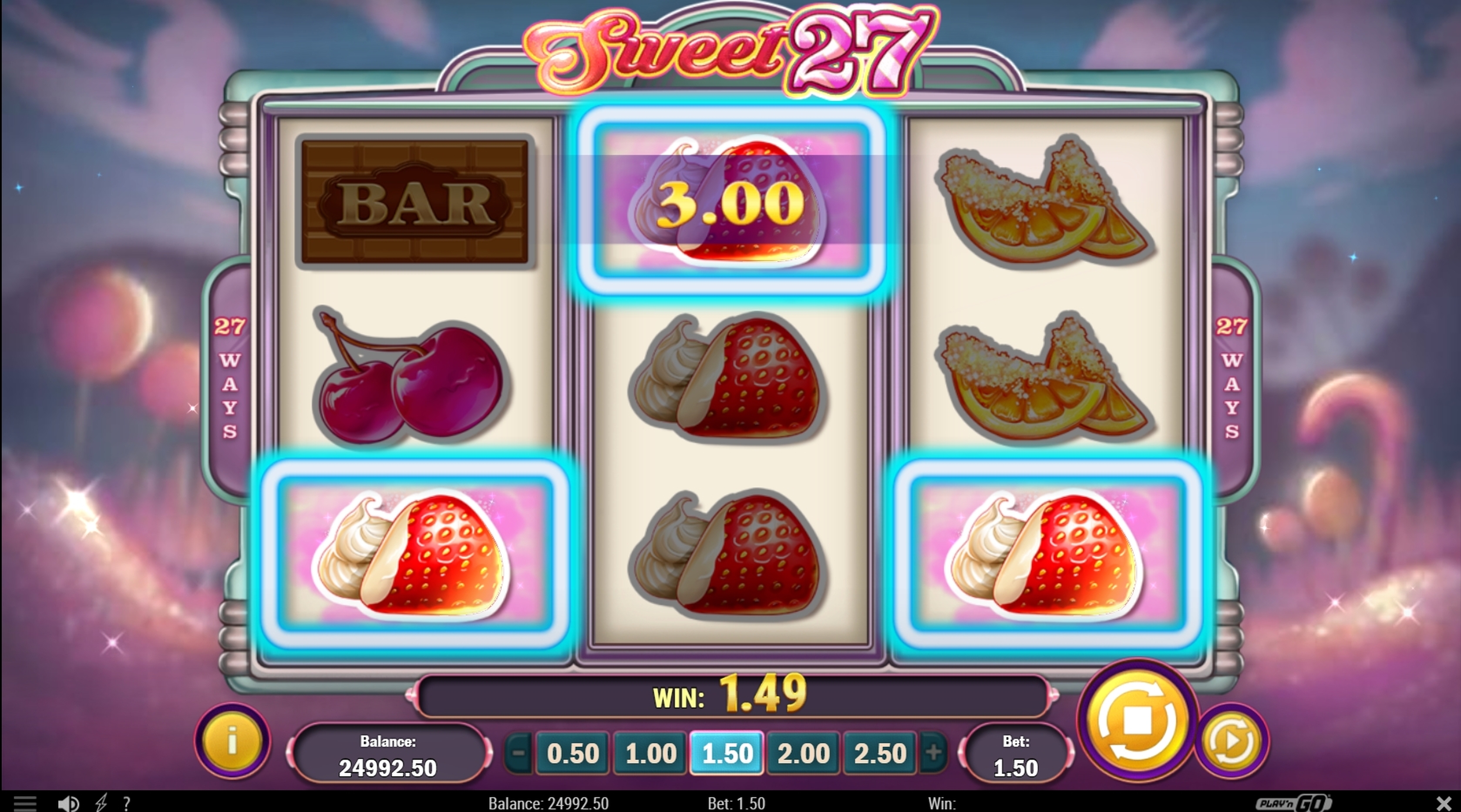 Win Money in Sweet 27 Free Slot Game by Playn GO