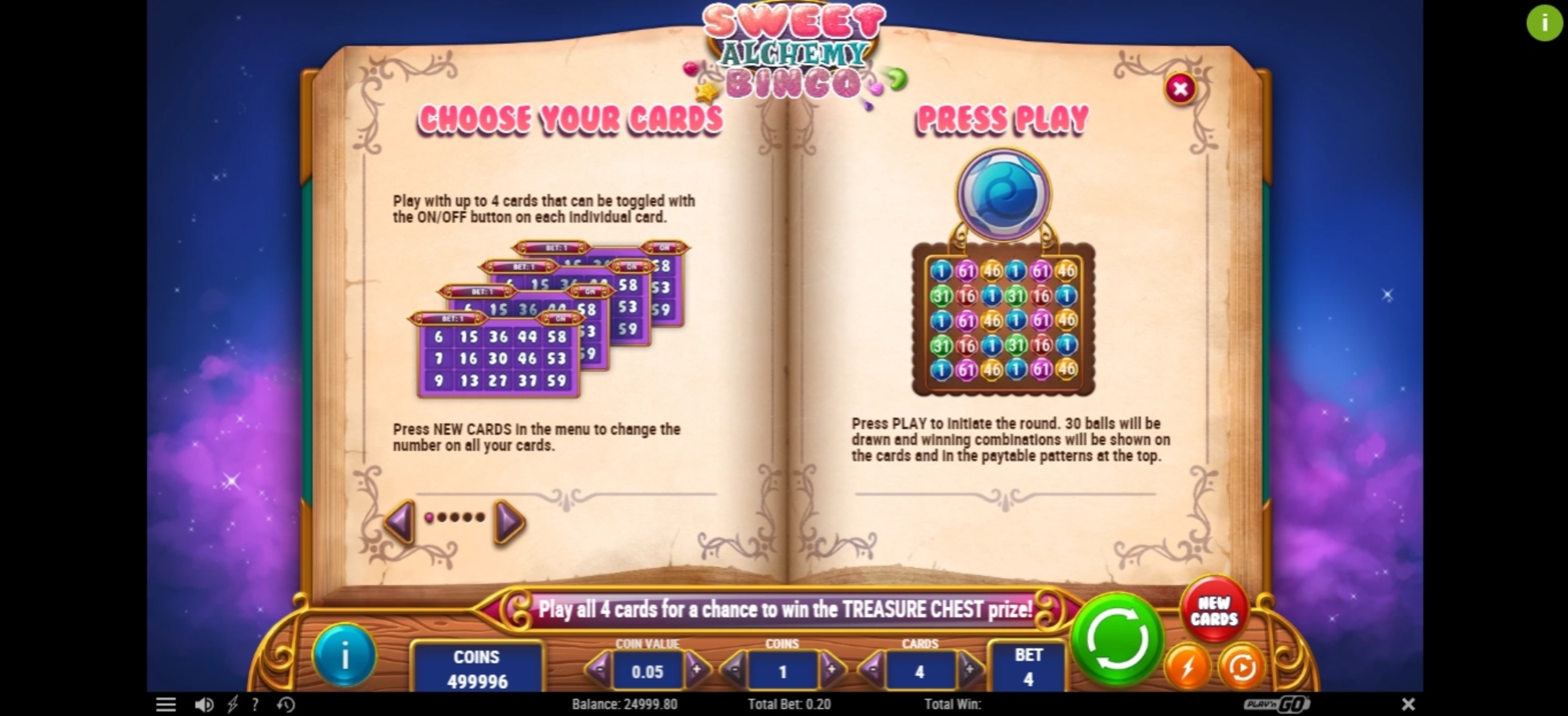 Info of Sweet Alchemy Bingo Slot Game by Playn GO