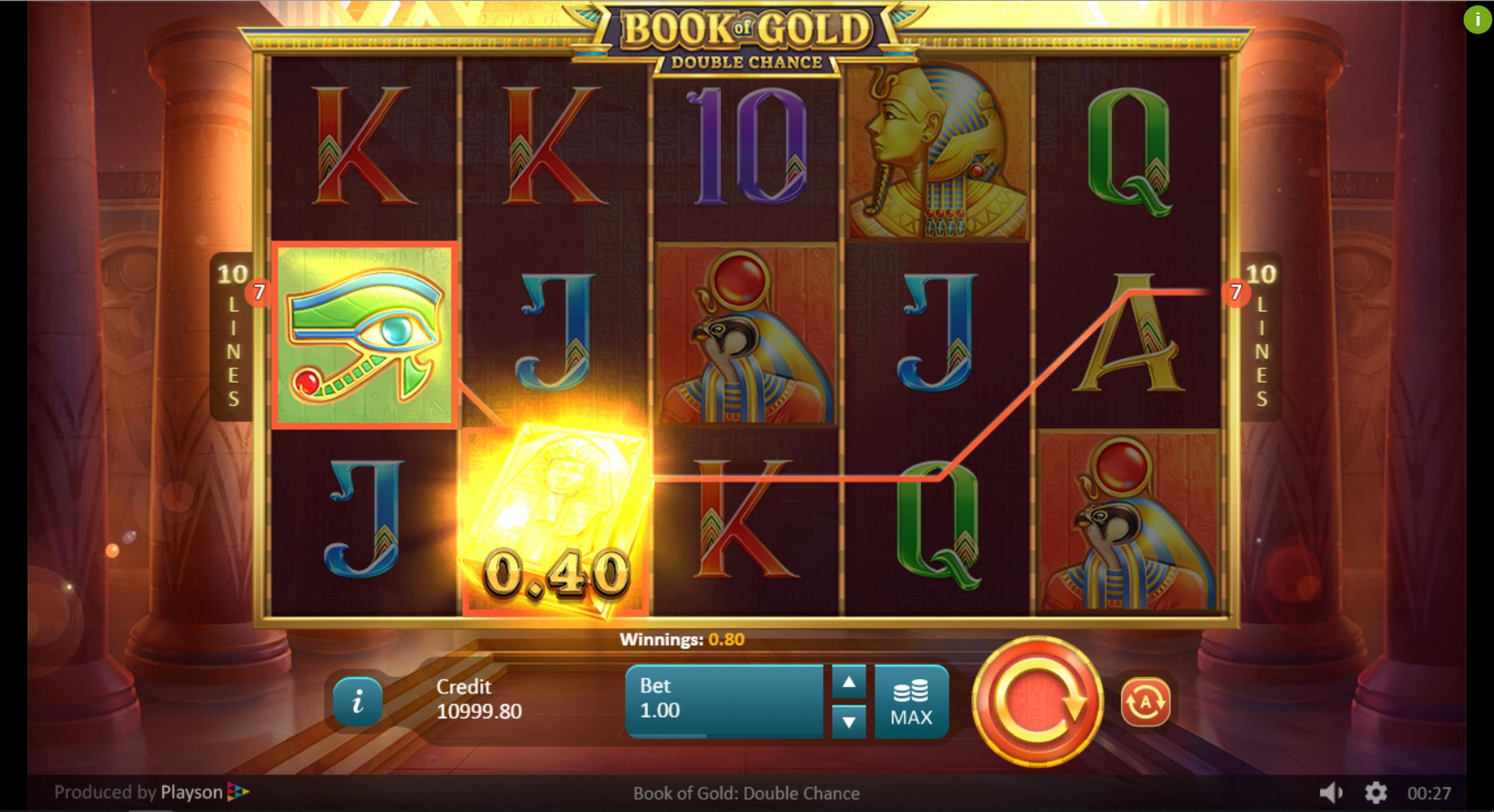 Win Money in Book of Gold: Double Chance Free Slot Game by Playson