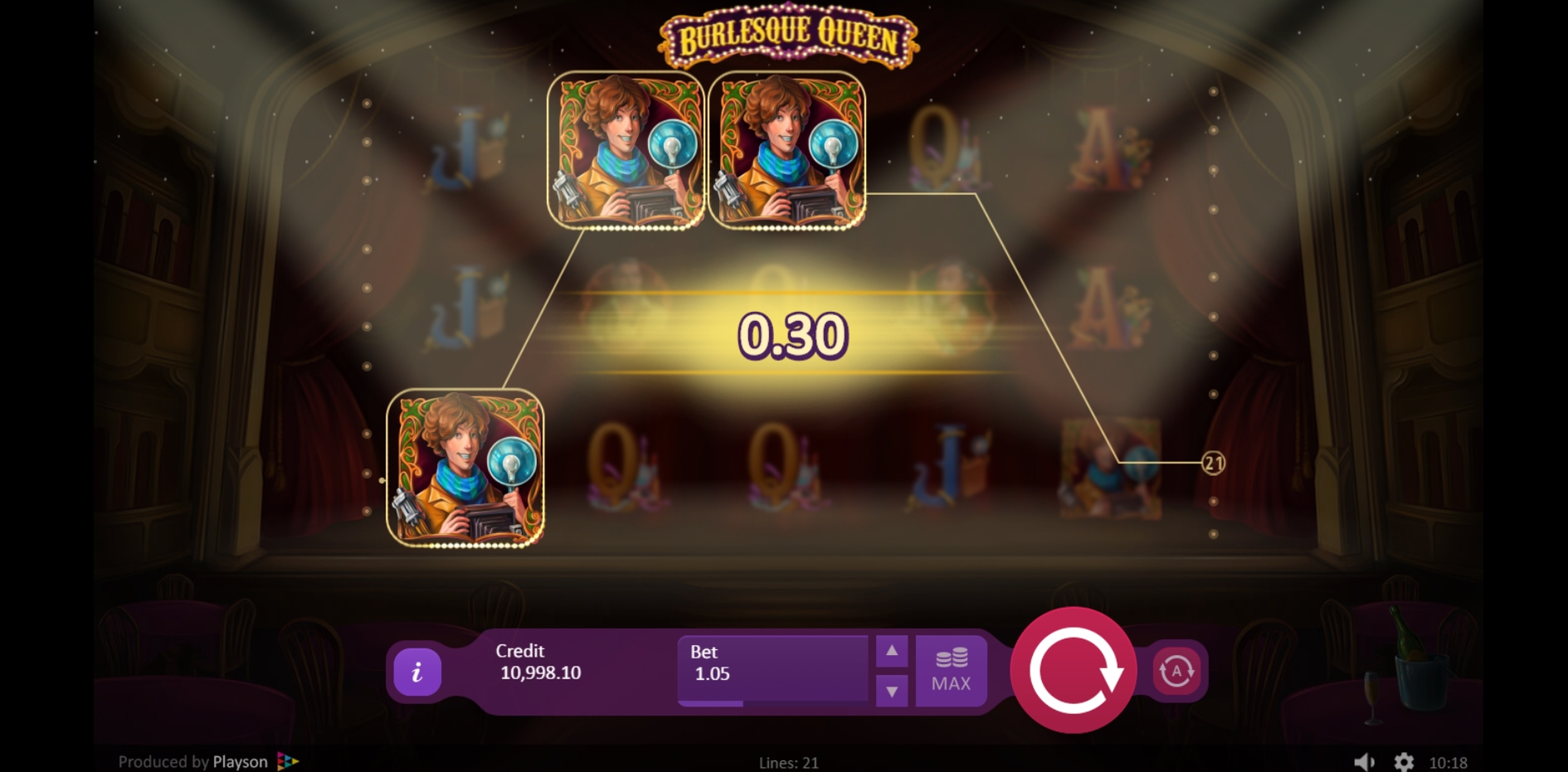 Win Money in Burlesque Queen Free Slot Game by Playson