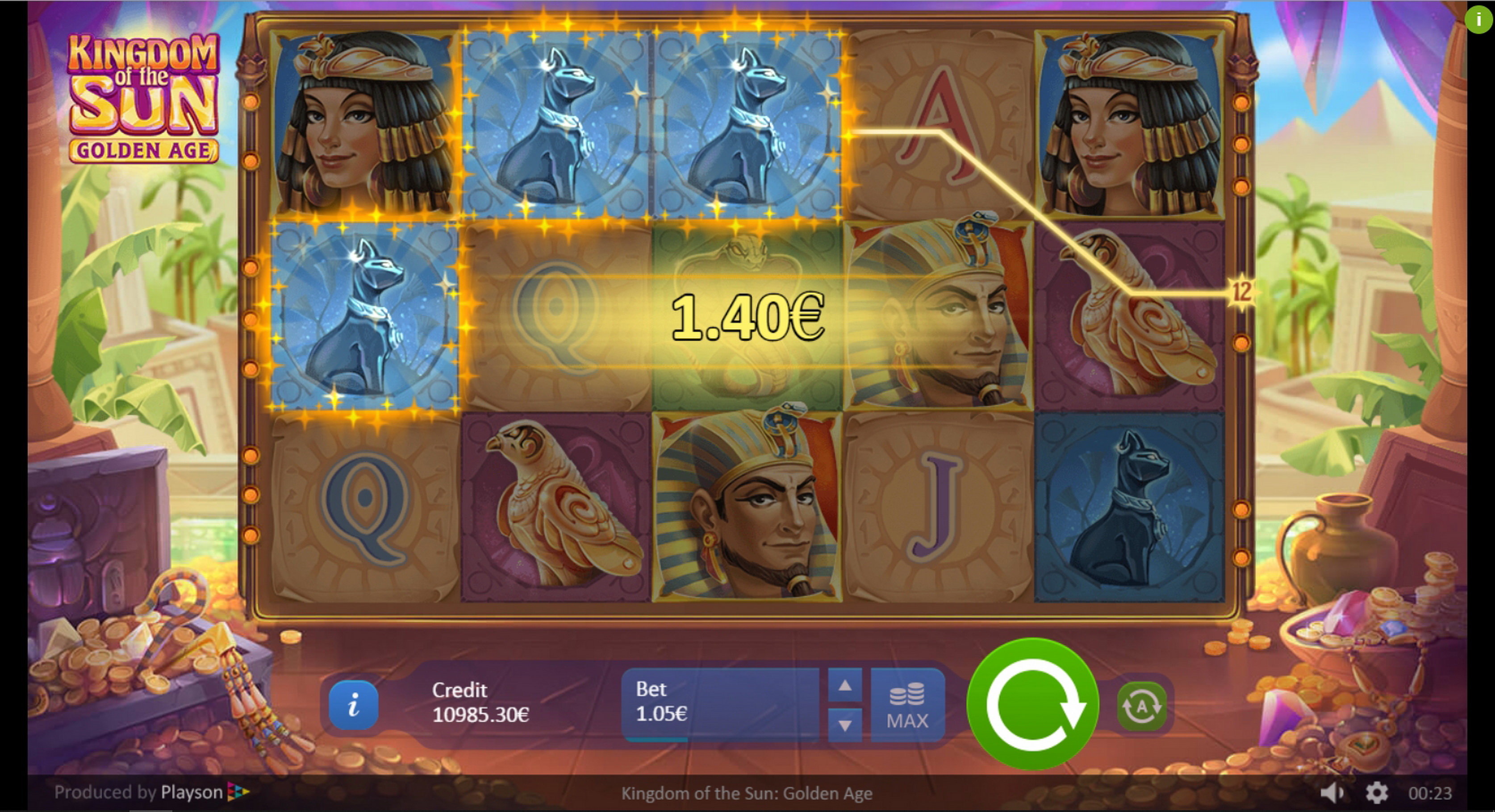 Win Money in Kingdom of the Sun: Golden Age Free Slot Game by Playson