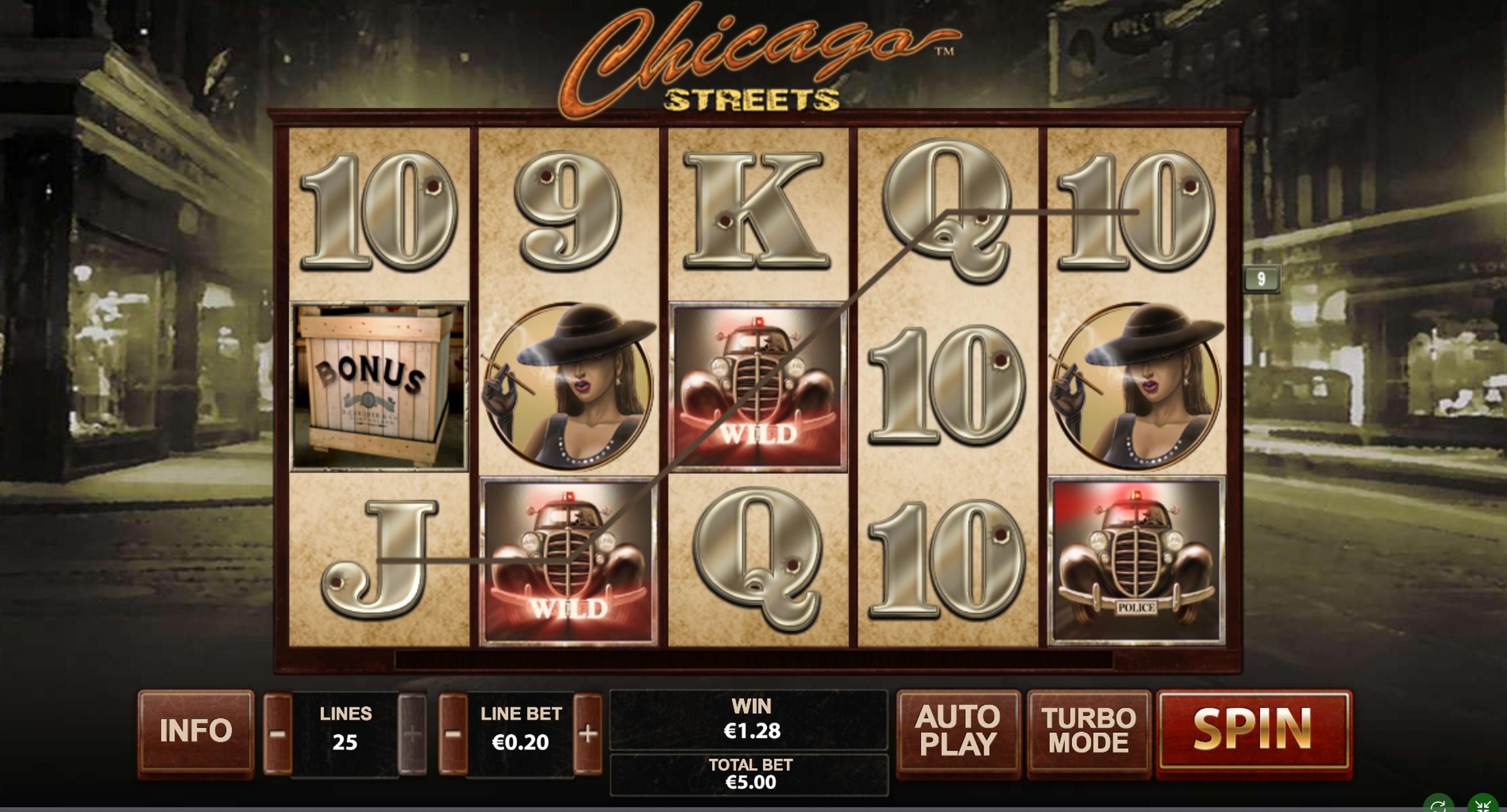 Win Money in Chicago Streets Free Slot Game by Playtech