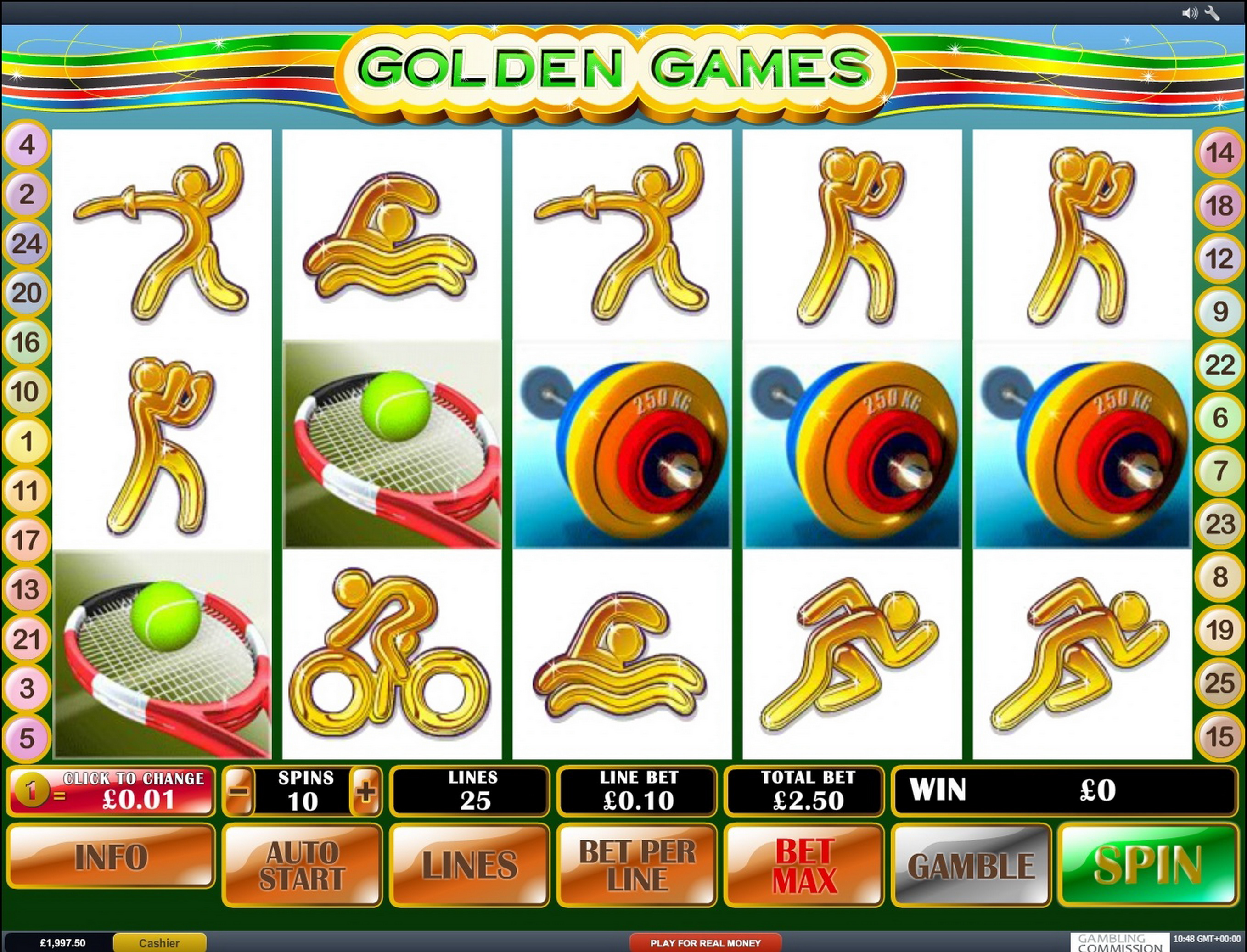 Reels in Golden Games Slot Game by Playtech