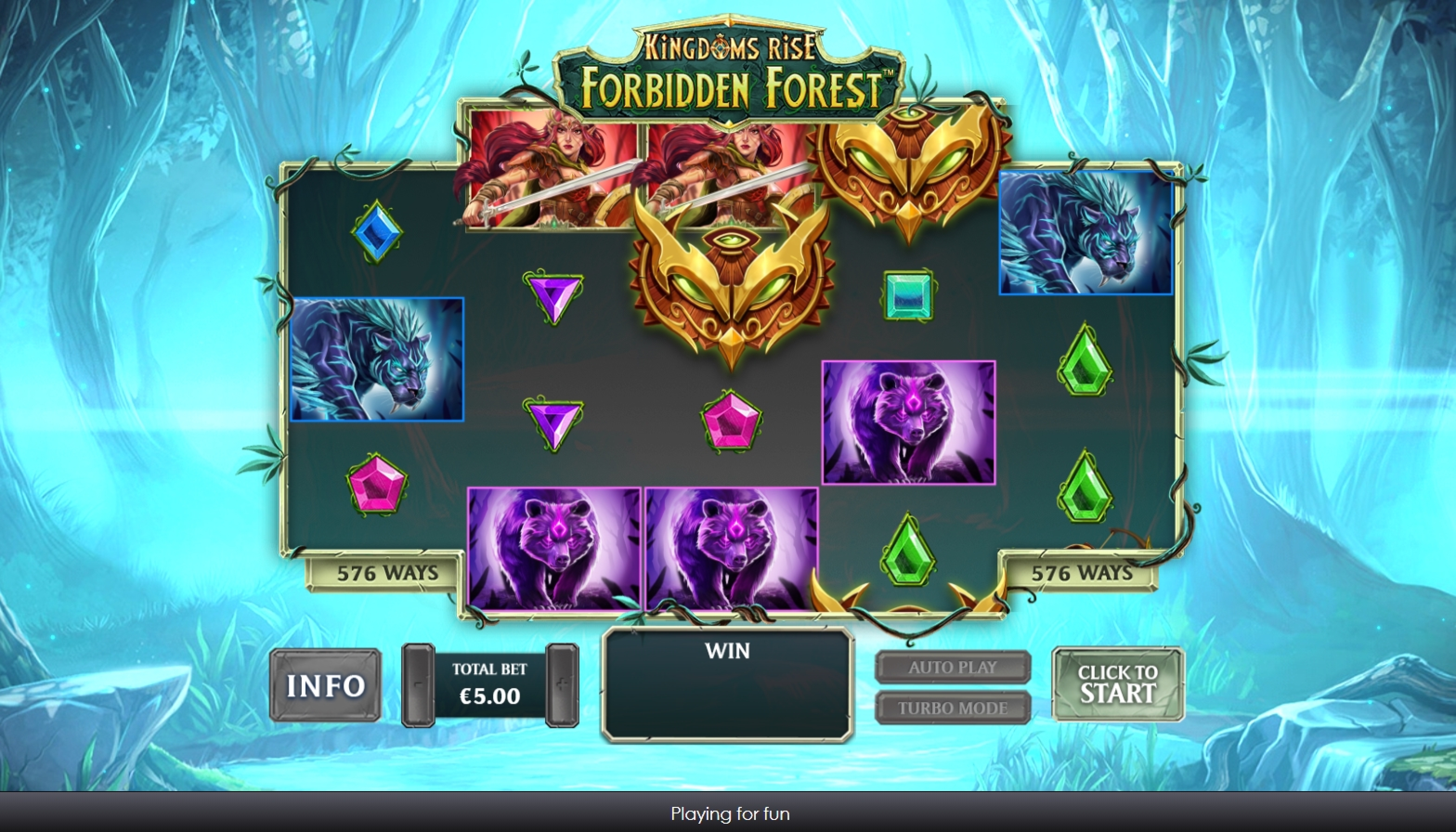 Win Money in Kingdoms Rise: Forbidden Forest Free Slot Game by Playtech Origins