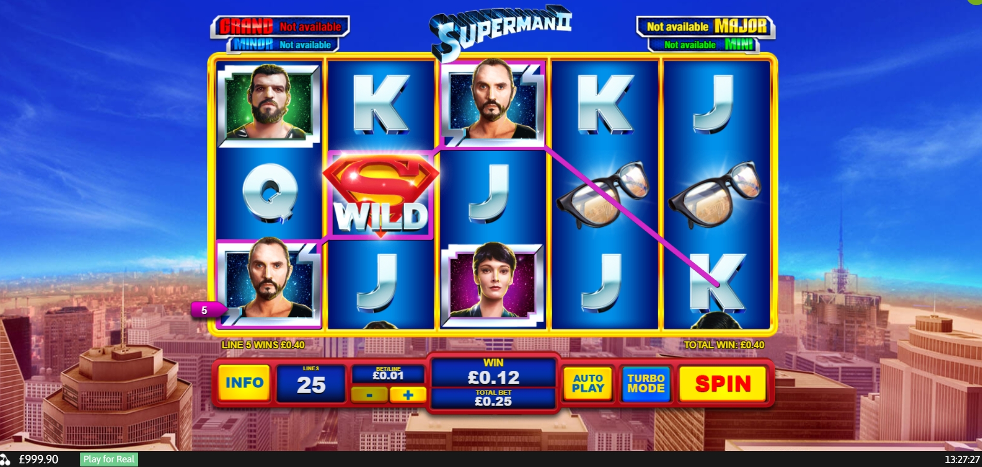 Win Money in Superman II Slot Free Slot Game by Playtech