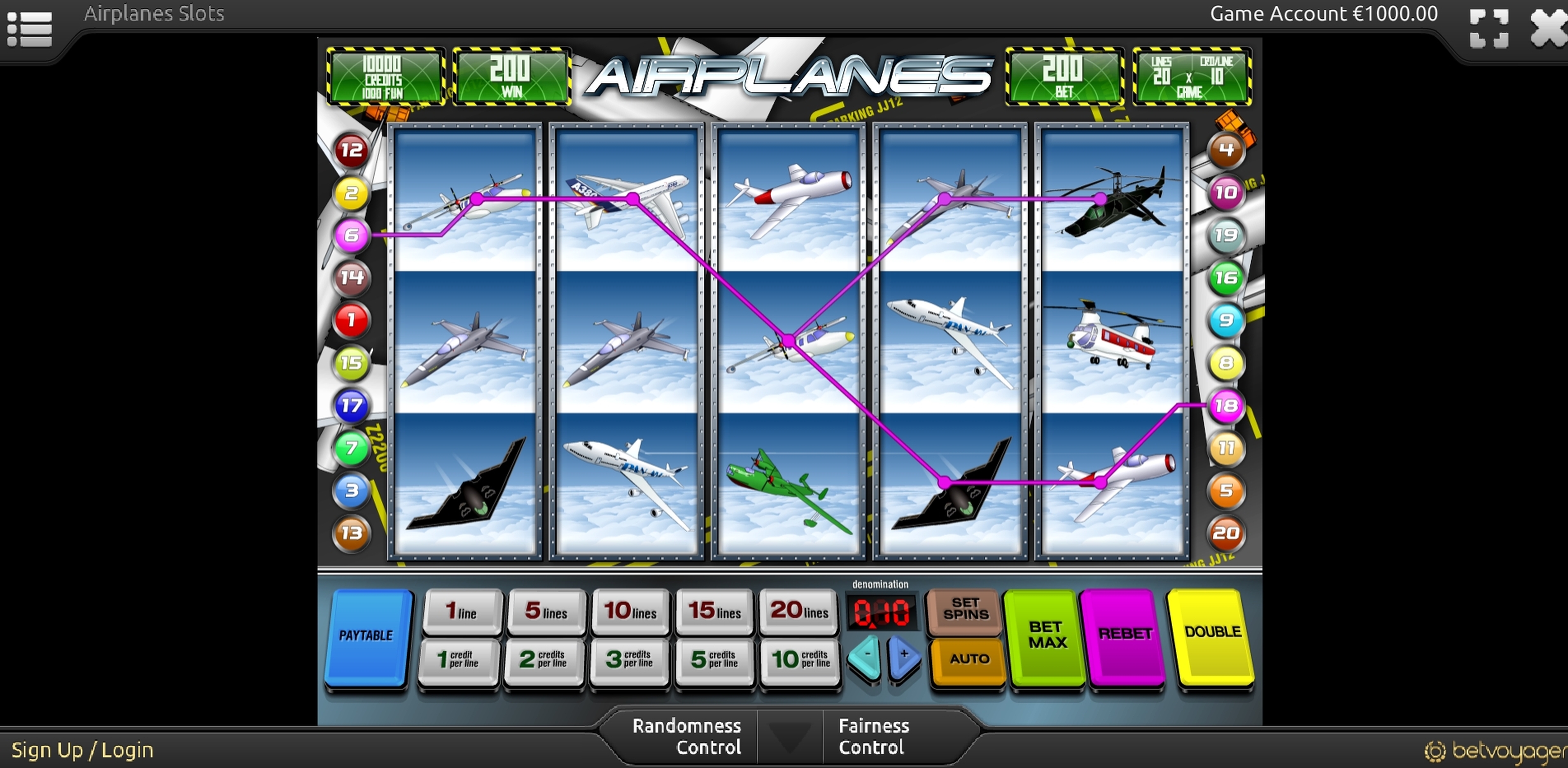 Win Money in Airplanes Free Slot Game by Portomaso Gaming