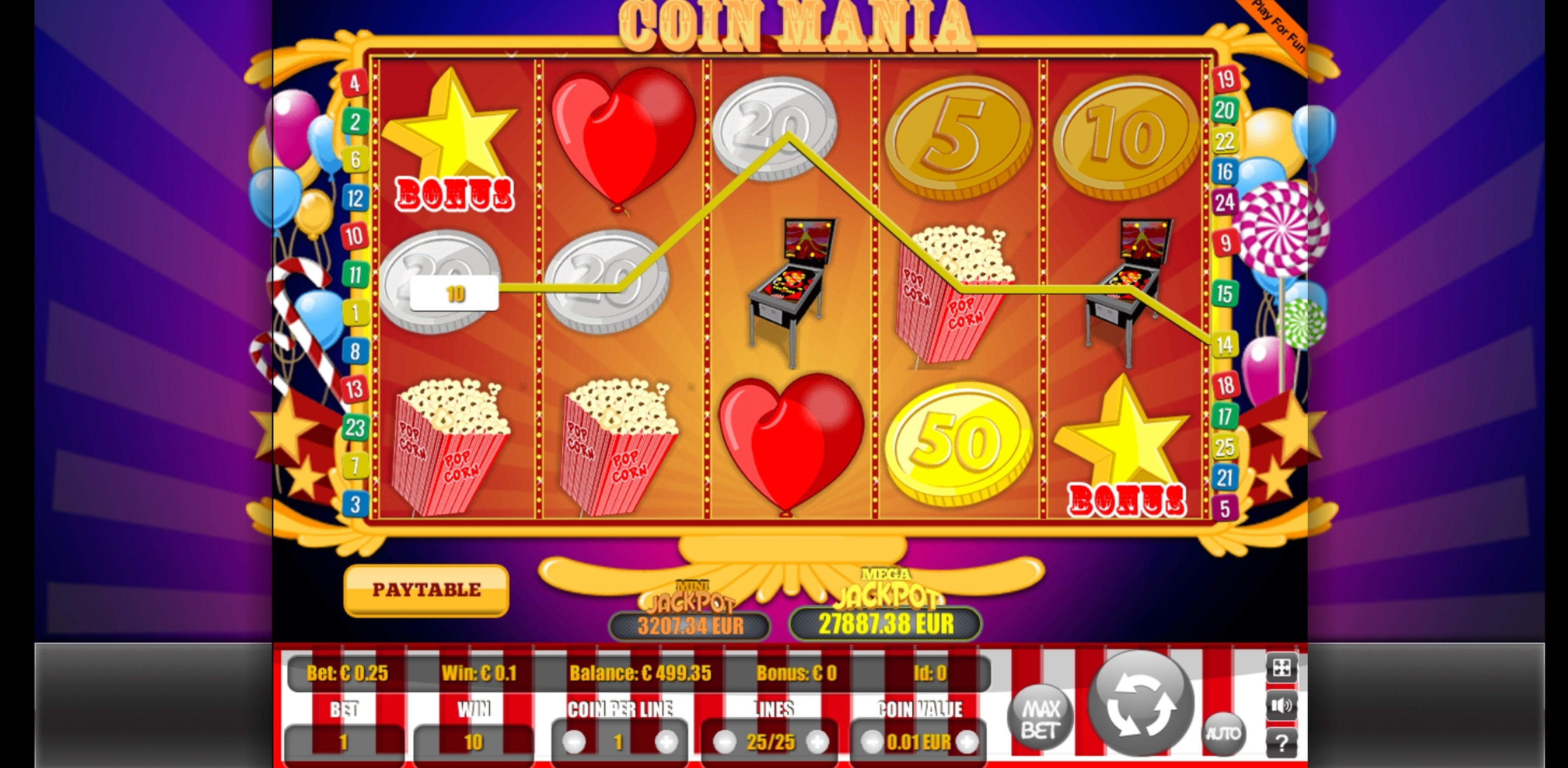 Win Money in Coin Mania Free Slot Game by Portomaso Gaming