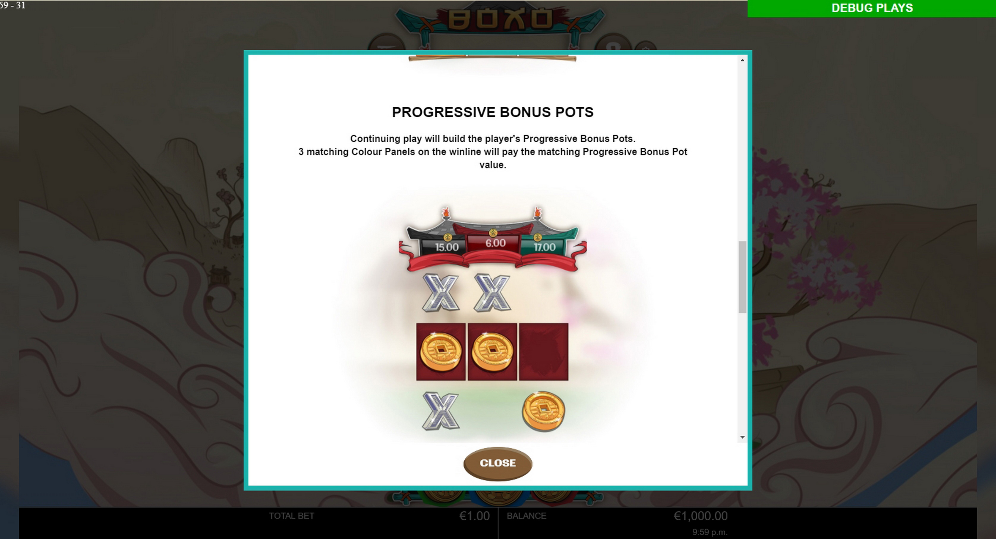 Info of Boxo Slot Game by Probability Jones