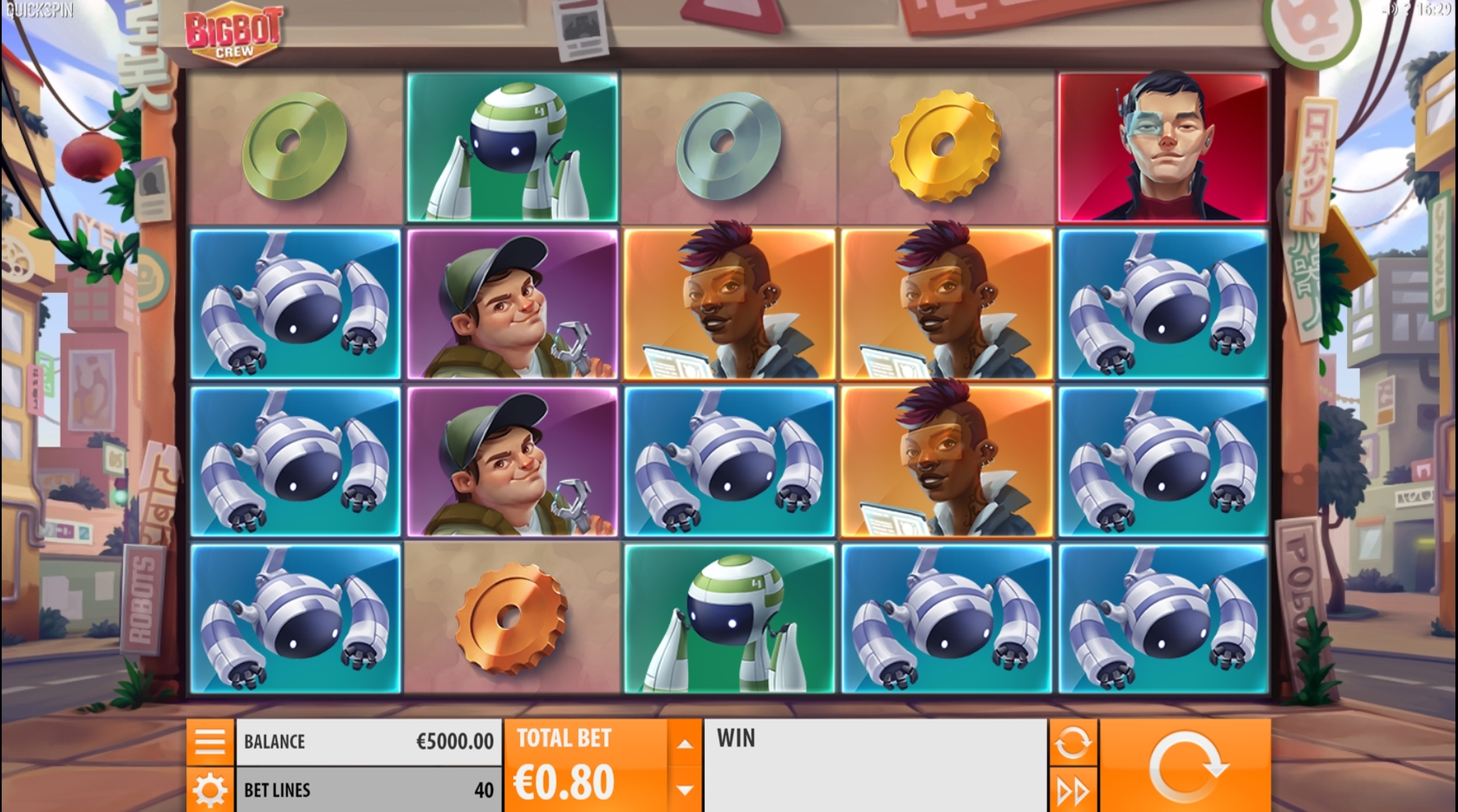 Reels in Big Bot Crew Slot Game by Quickspin