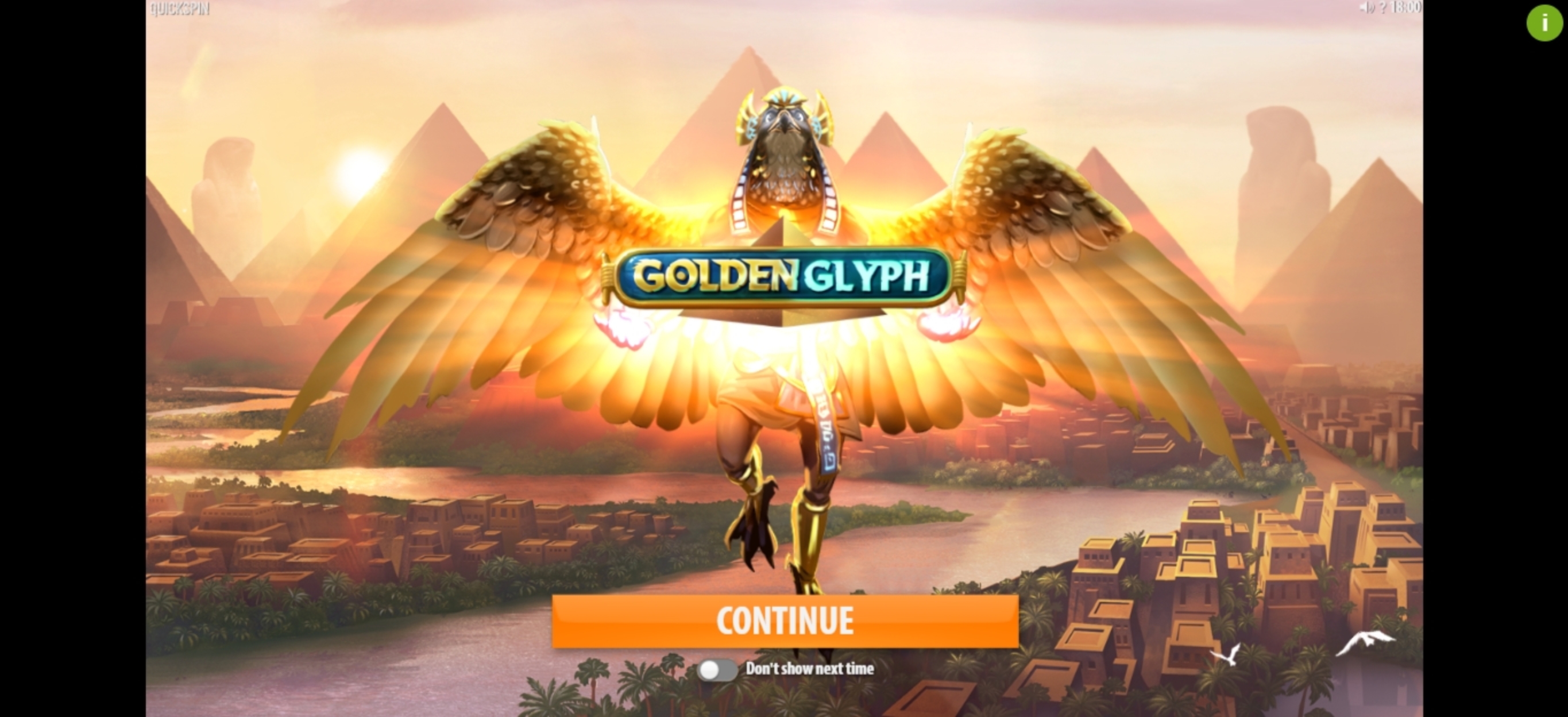 Play Golden Glyph Free Casino Slot Game by Quickspin