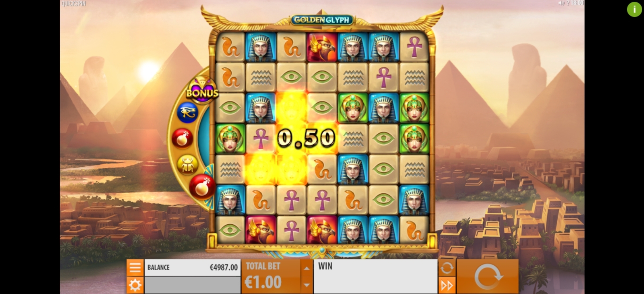 Win Money in Golden Glyph Free Slot Game by Quickspin