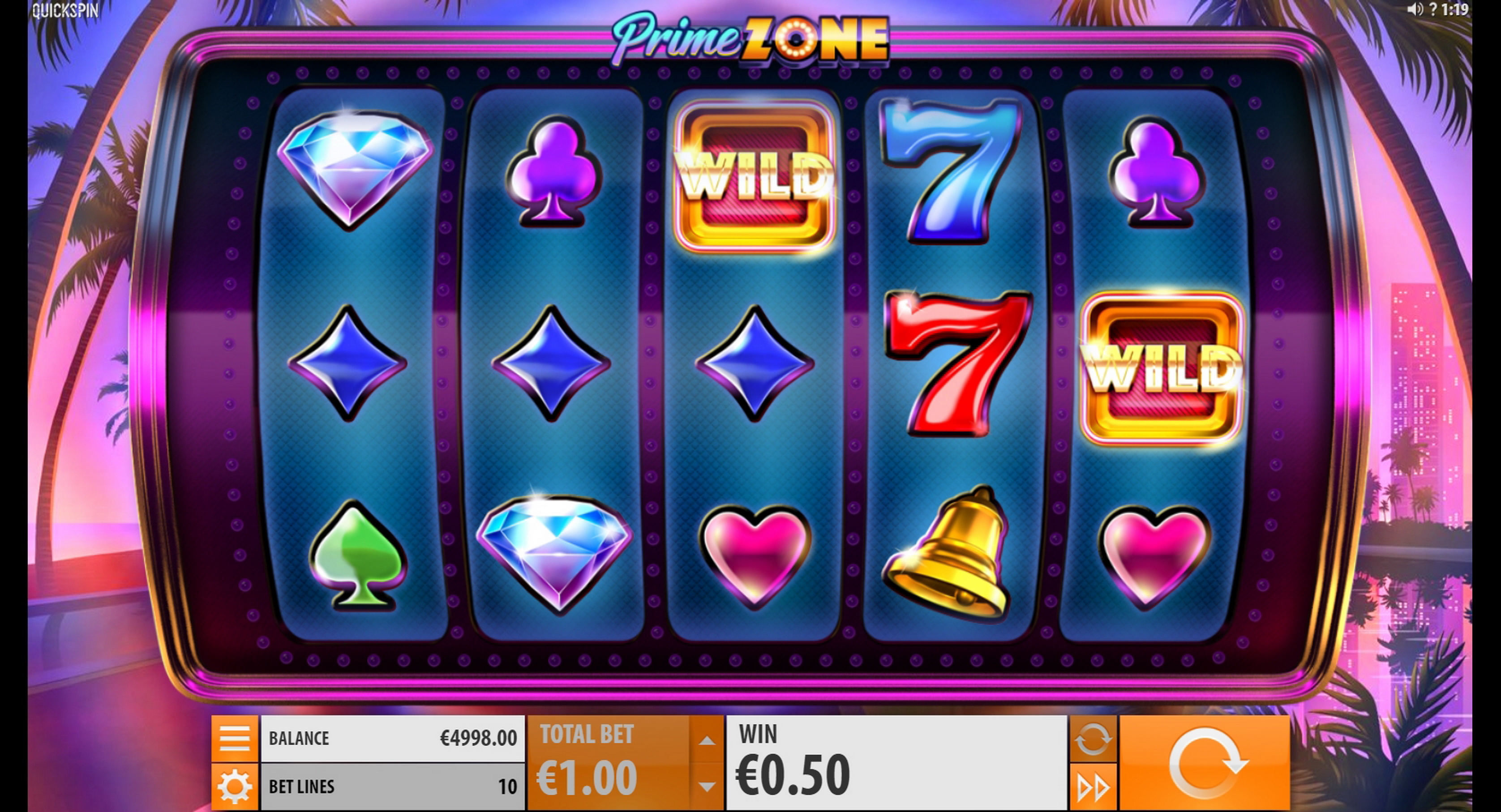 Win Money in Prime Zone Free Slot Game by Quickspin