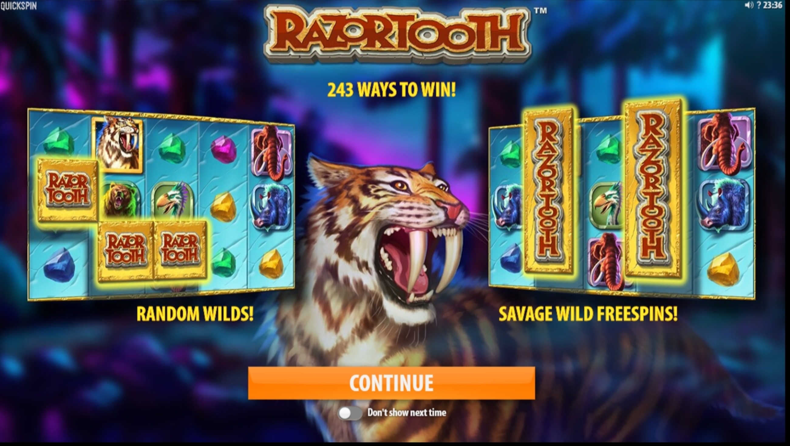 Play Razortooth Free Casino Slot Game by Quickspin