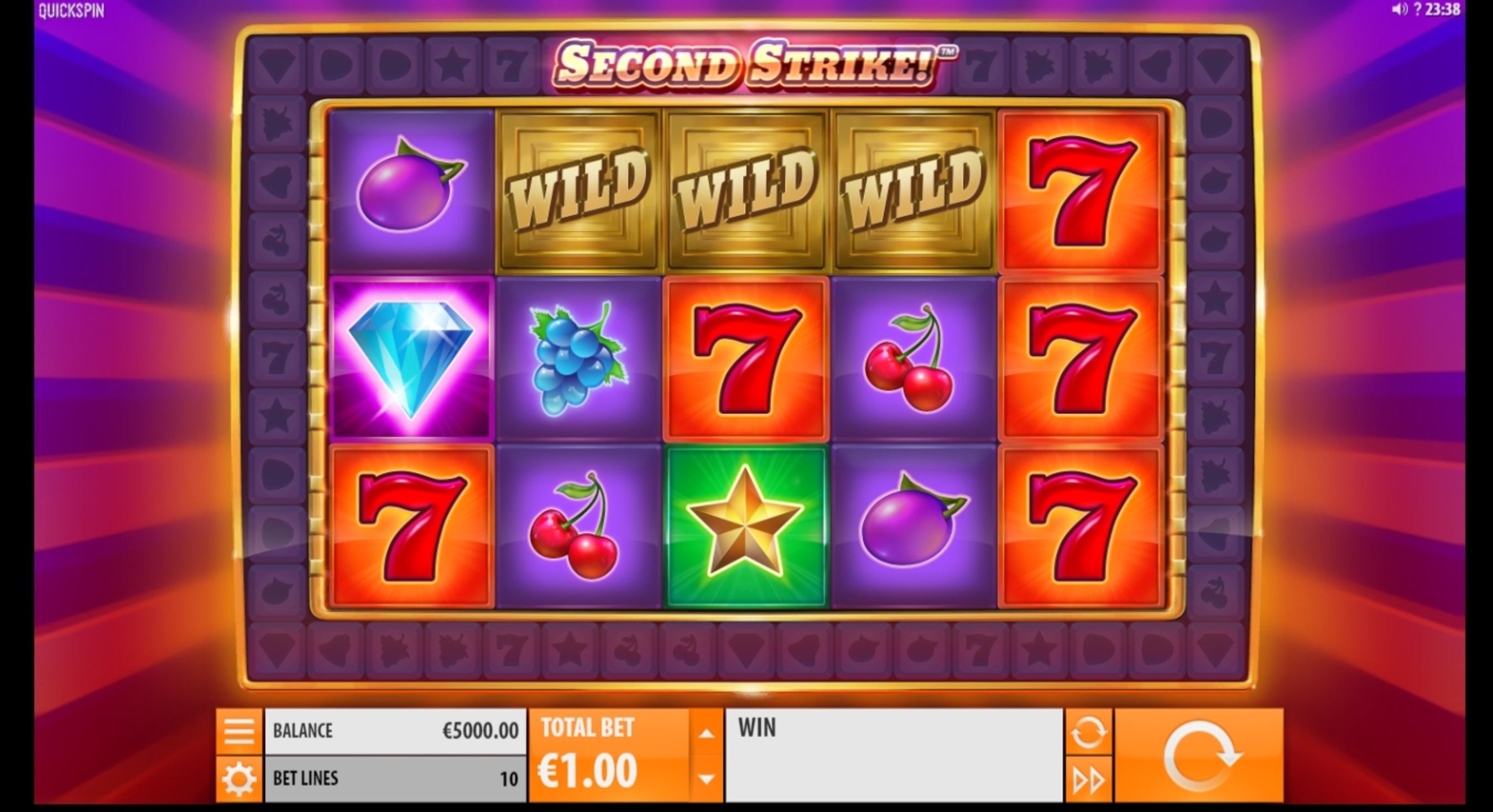 Reels in Second Strike Slot Game by Quickspin