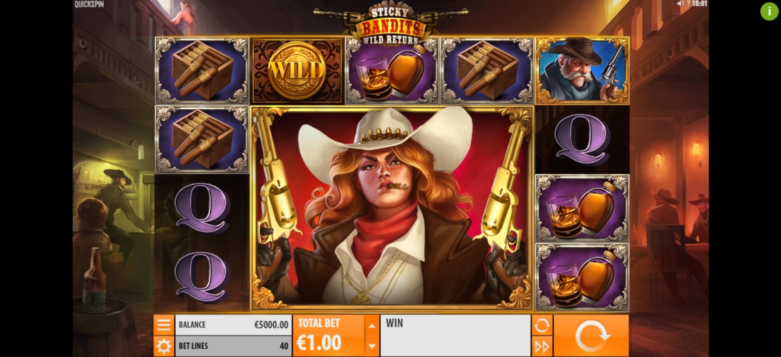 Reels in Sticky Bandits: Wild Return Slot Game by Quickspin