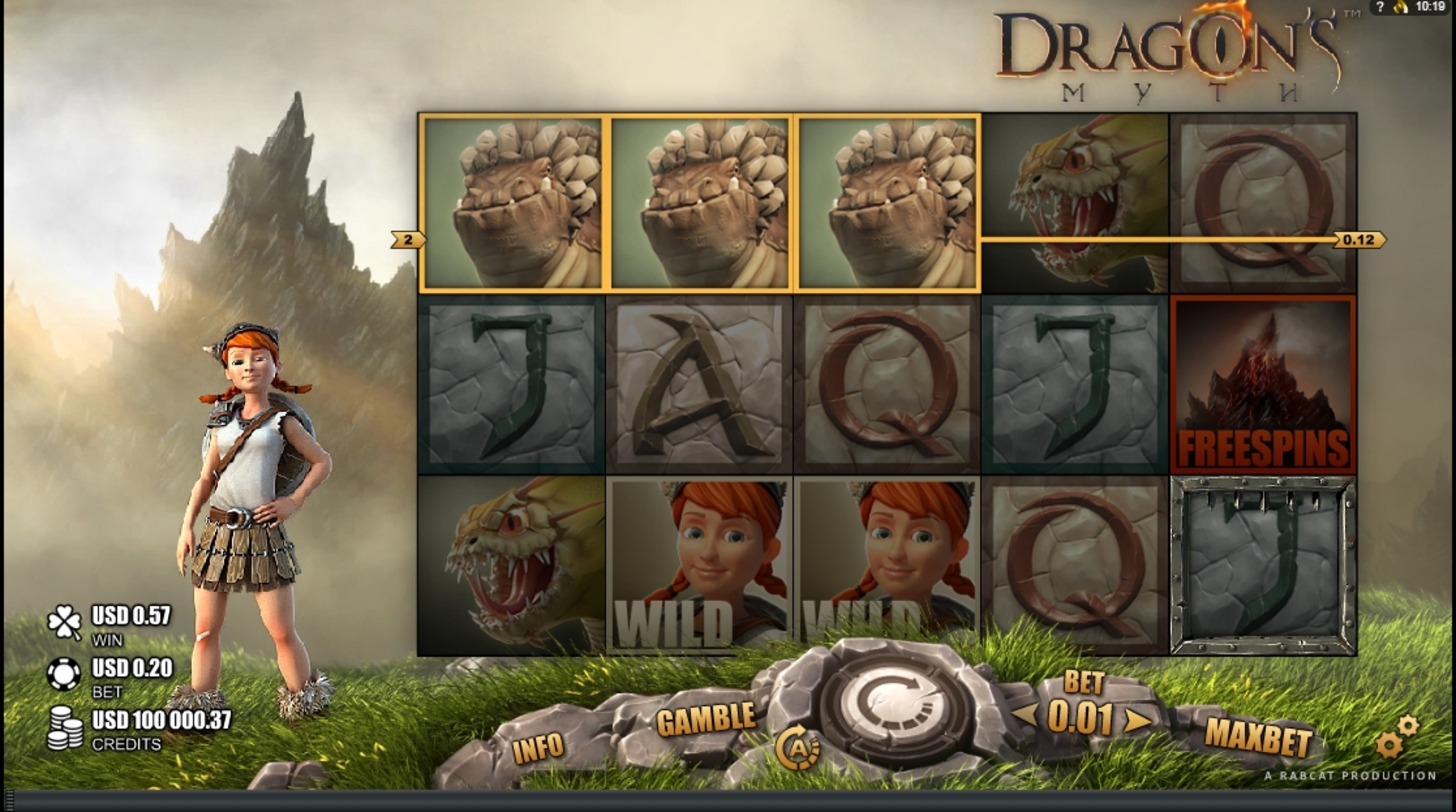 Win Money in Dragon's Myth Free Slot Game by Rabcat