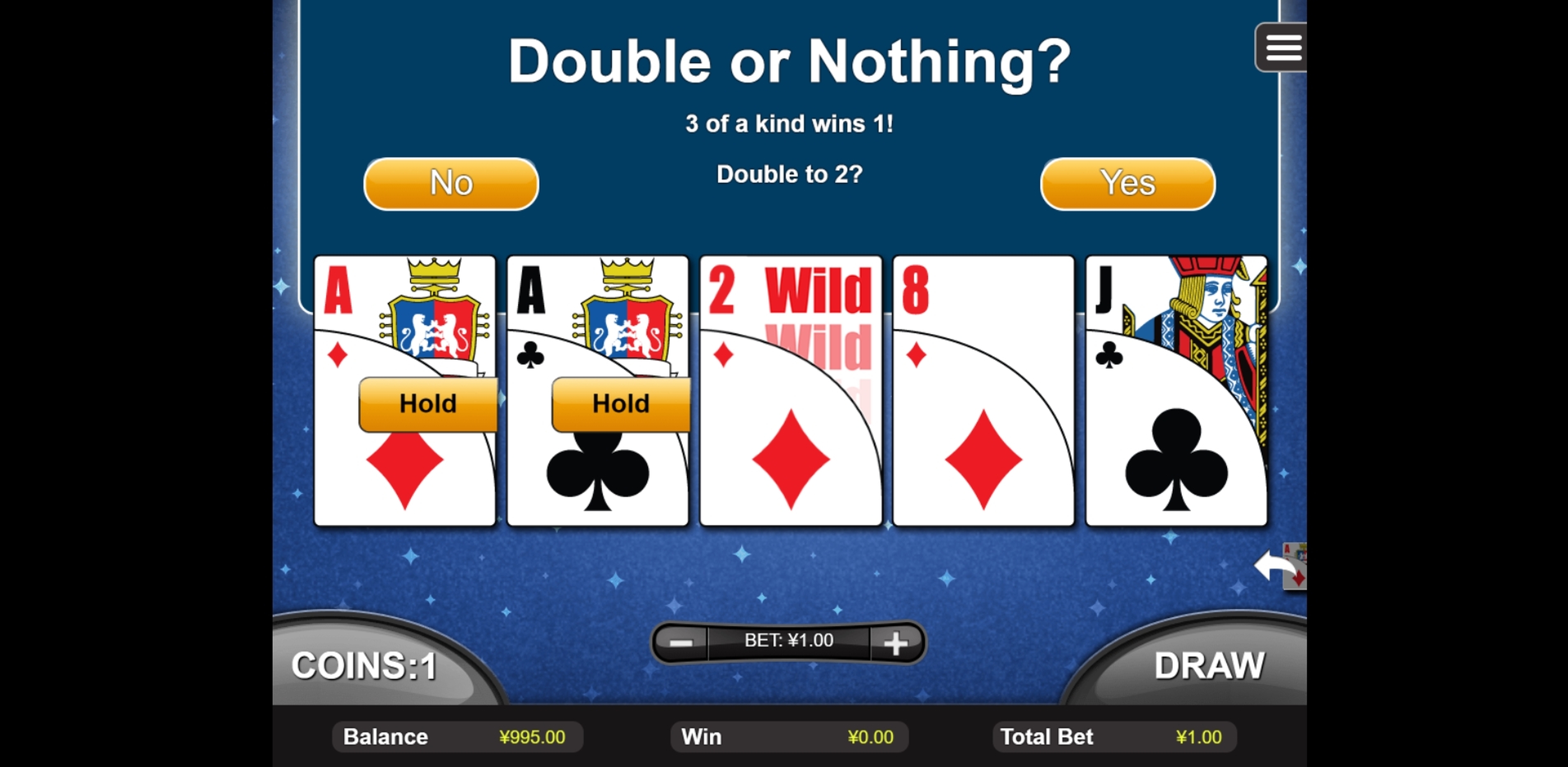 Win Money in Deuces Wild Free Slot Game by Real Time Gaming
