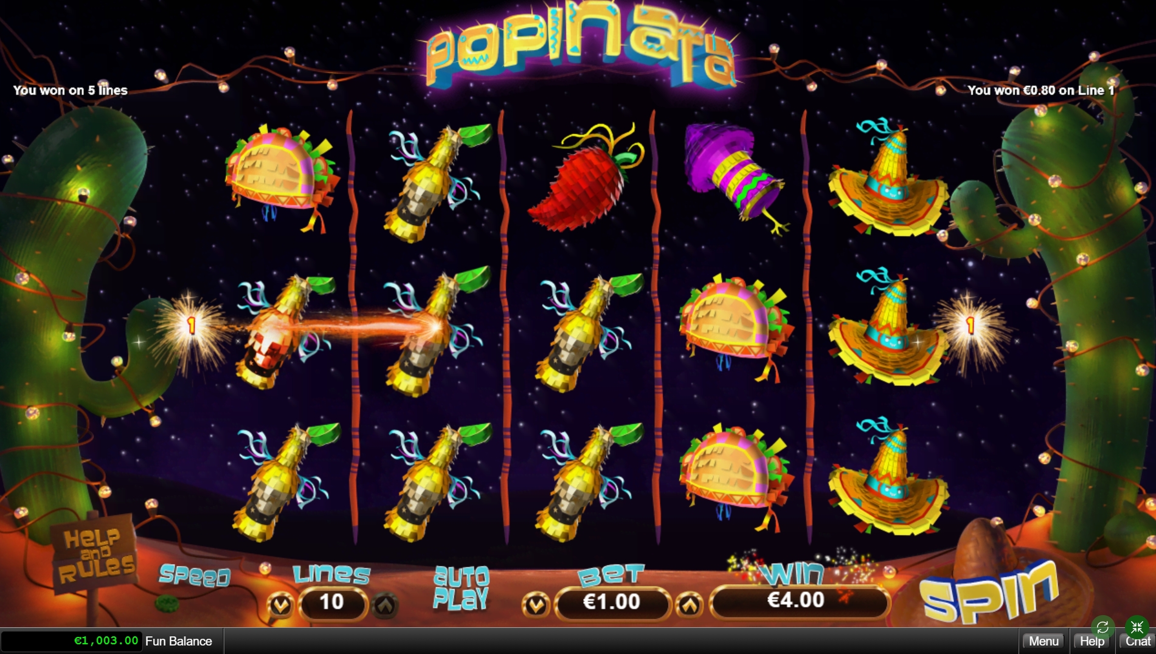 Win Money in Popinata Free Slot Game by Real Time Gaming