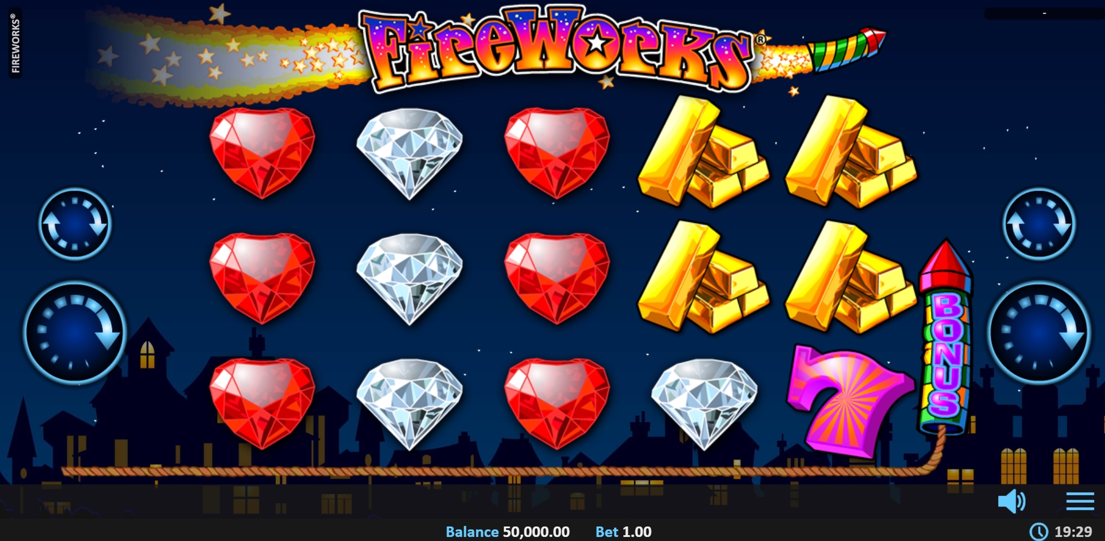 Reels in Fireworks Slot Game by Realistic Games