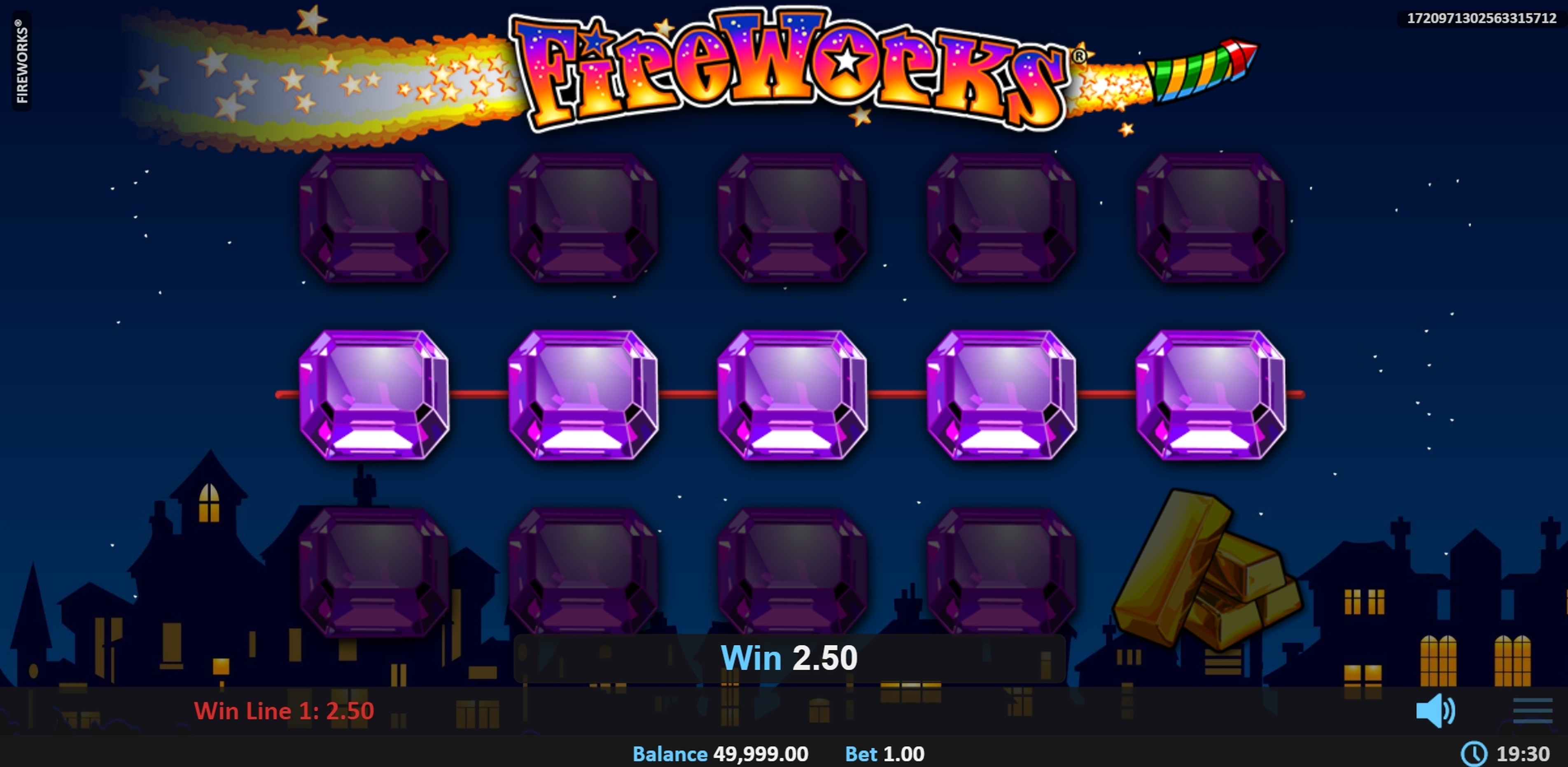 Win Money in Fireworks Free Slot Game by Realistic Games