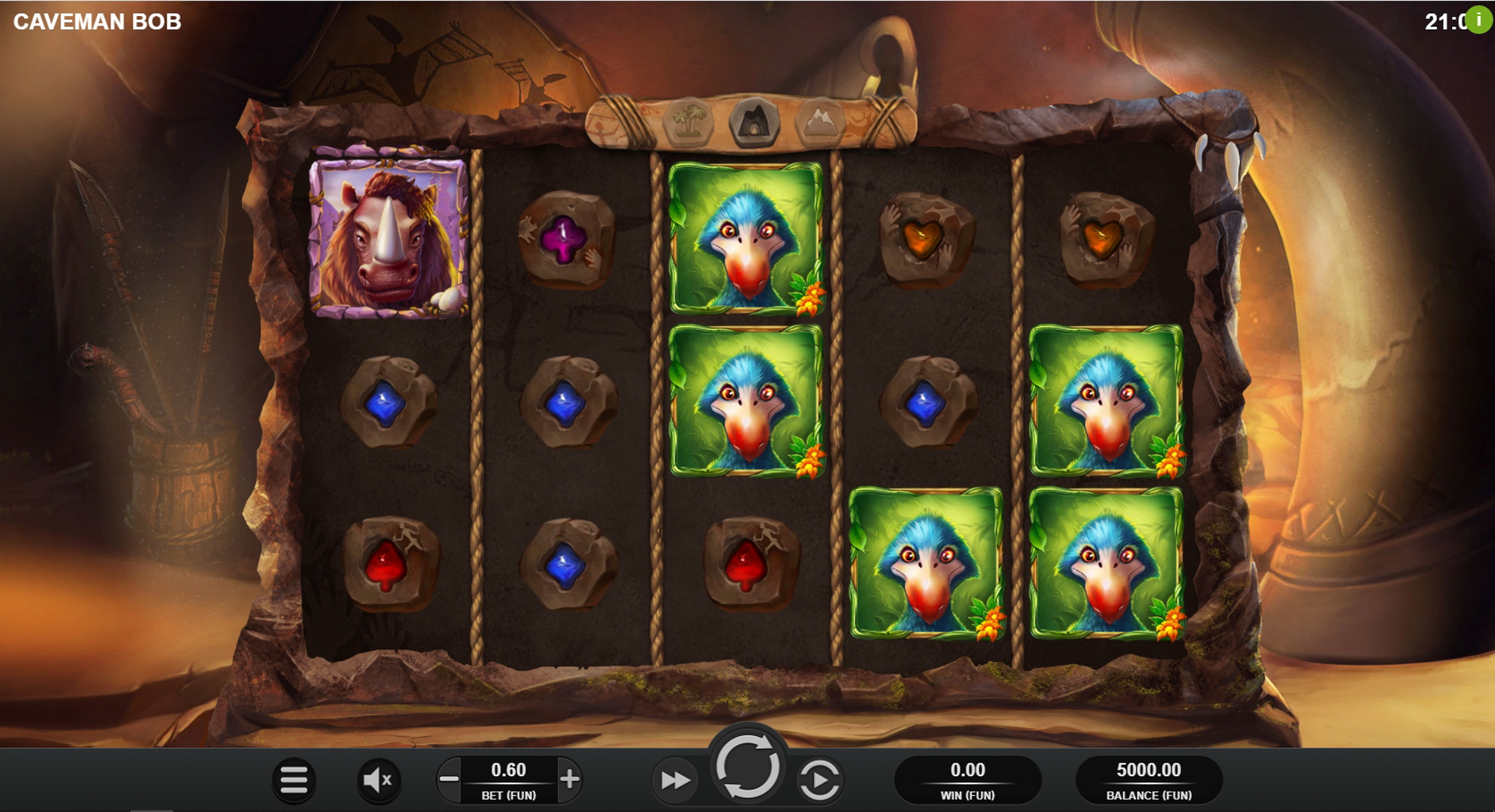 Reels in Caveman Bob Slot Game by Relax Gaming