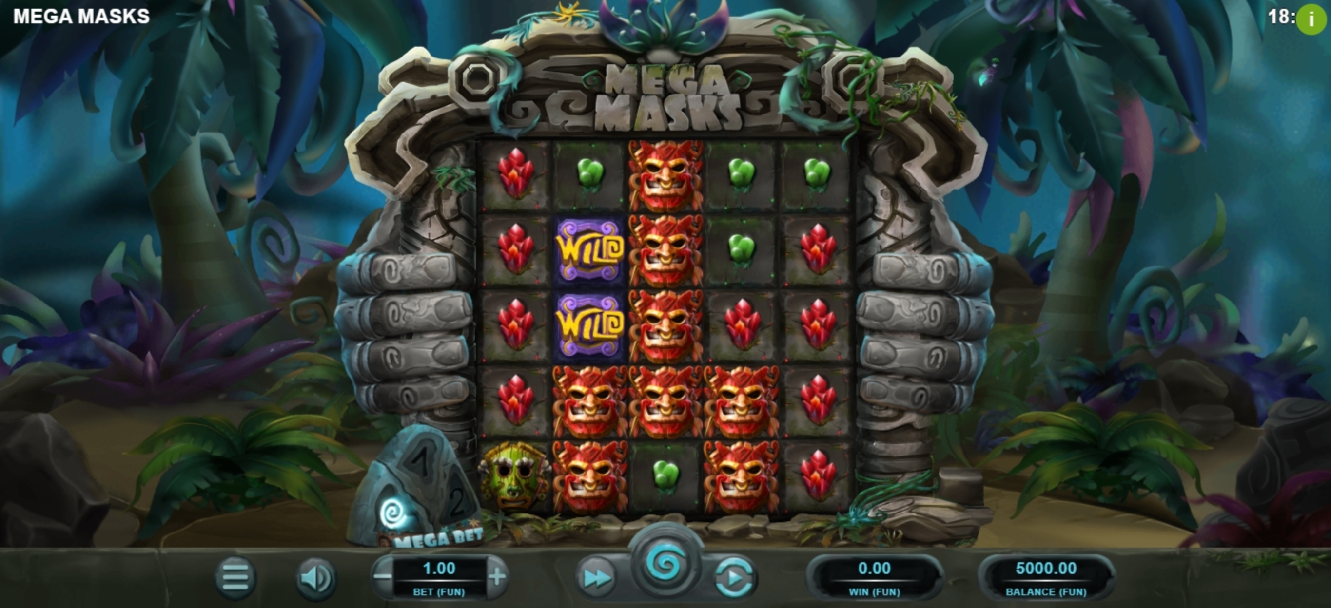 Reels in Mega Masks Slot Game by Relax Gaming