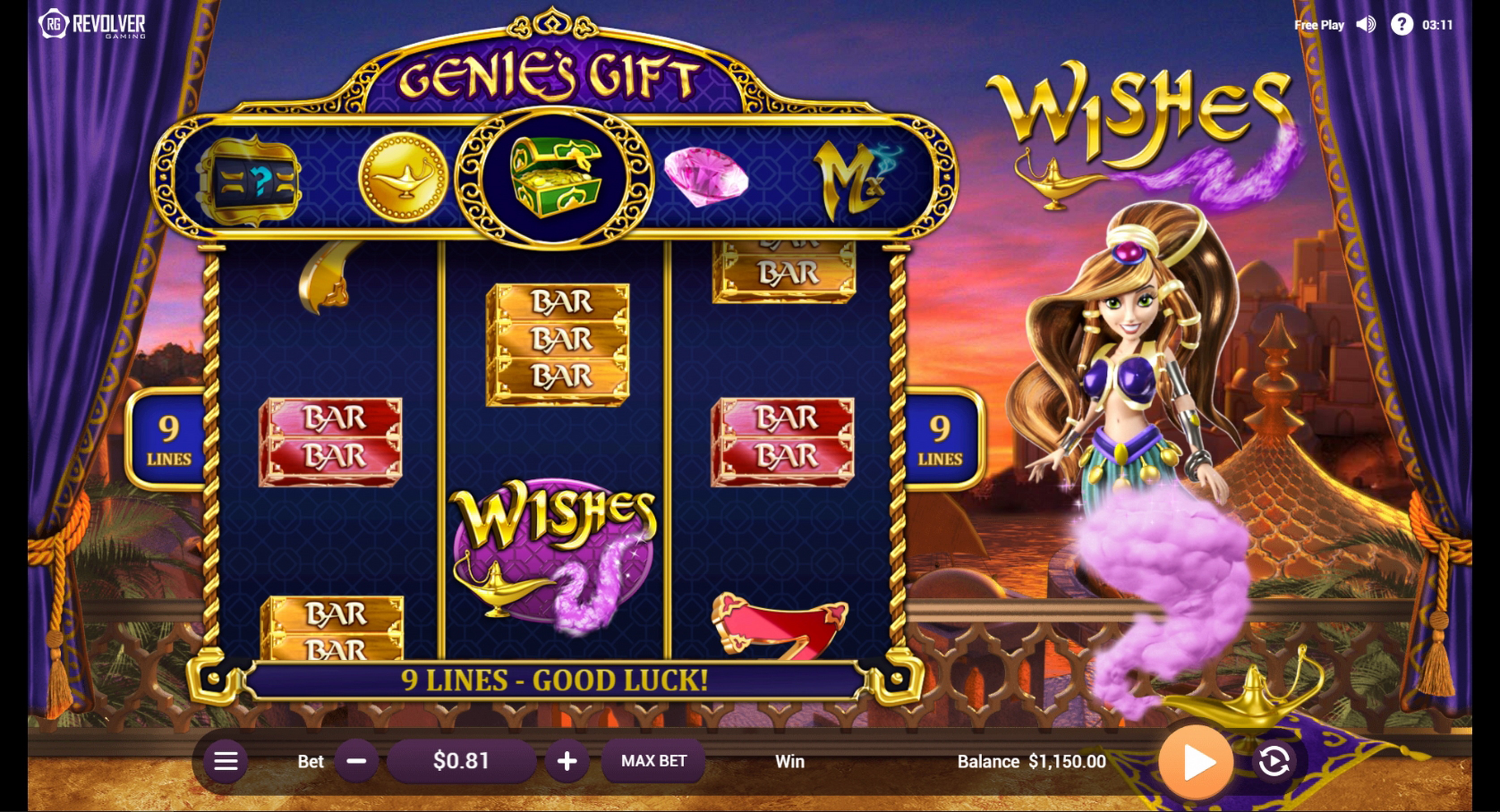 Reels in Wishes Slot Game by Revolver Gaming