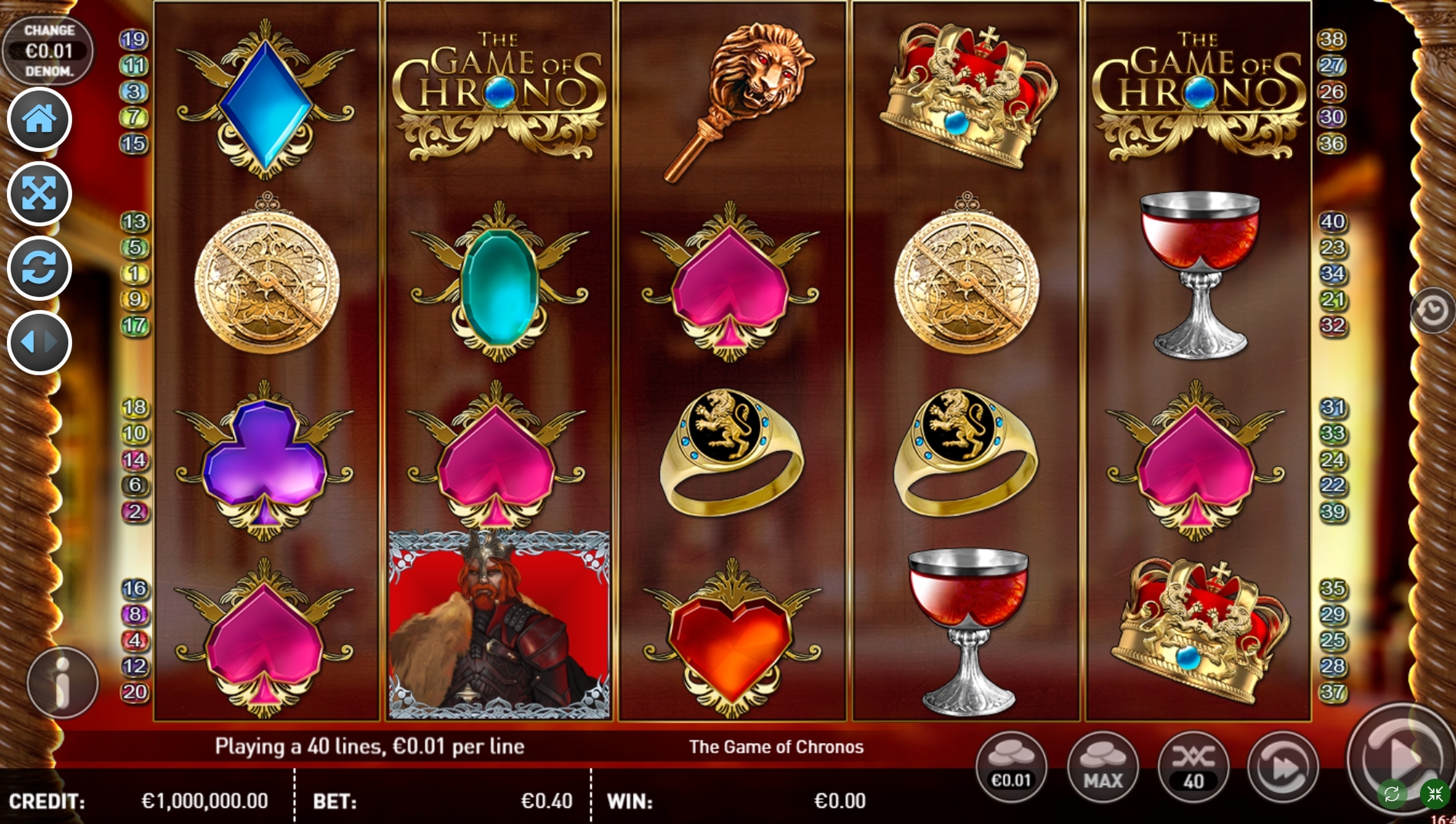 Reels in The Game of Chronos Lion Slot Game by R. Franco