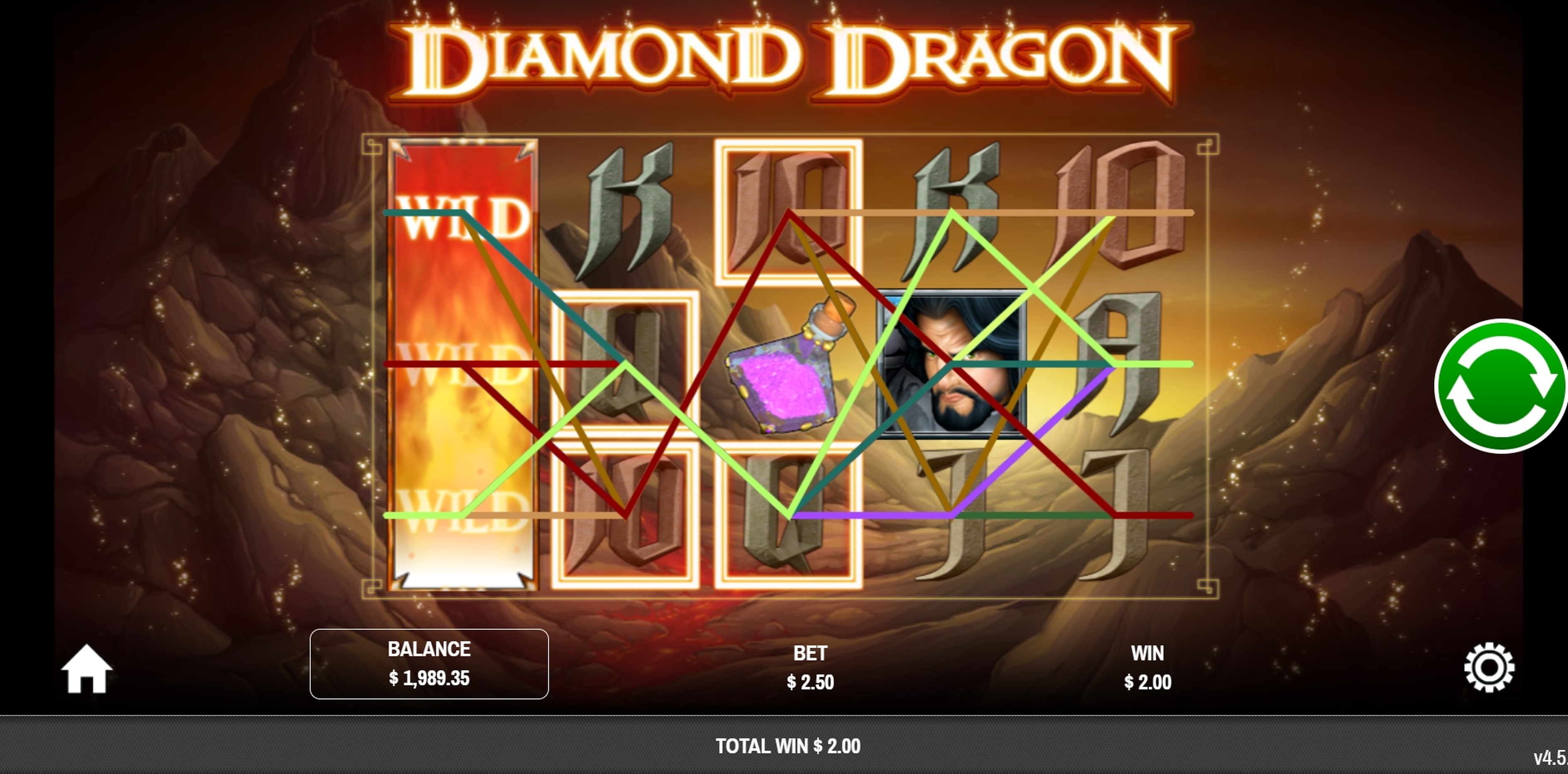 Win Money in Diamond Dragon Free Slot Game by Rival