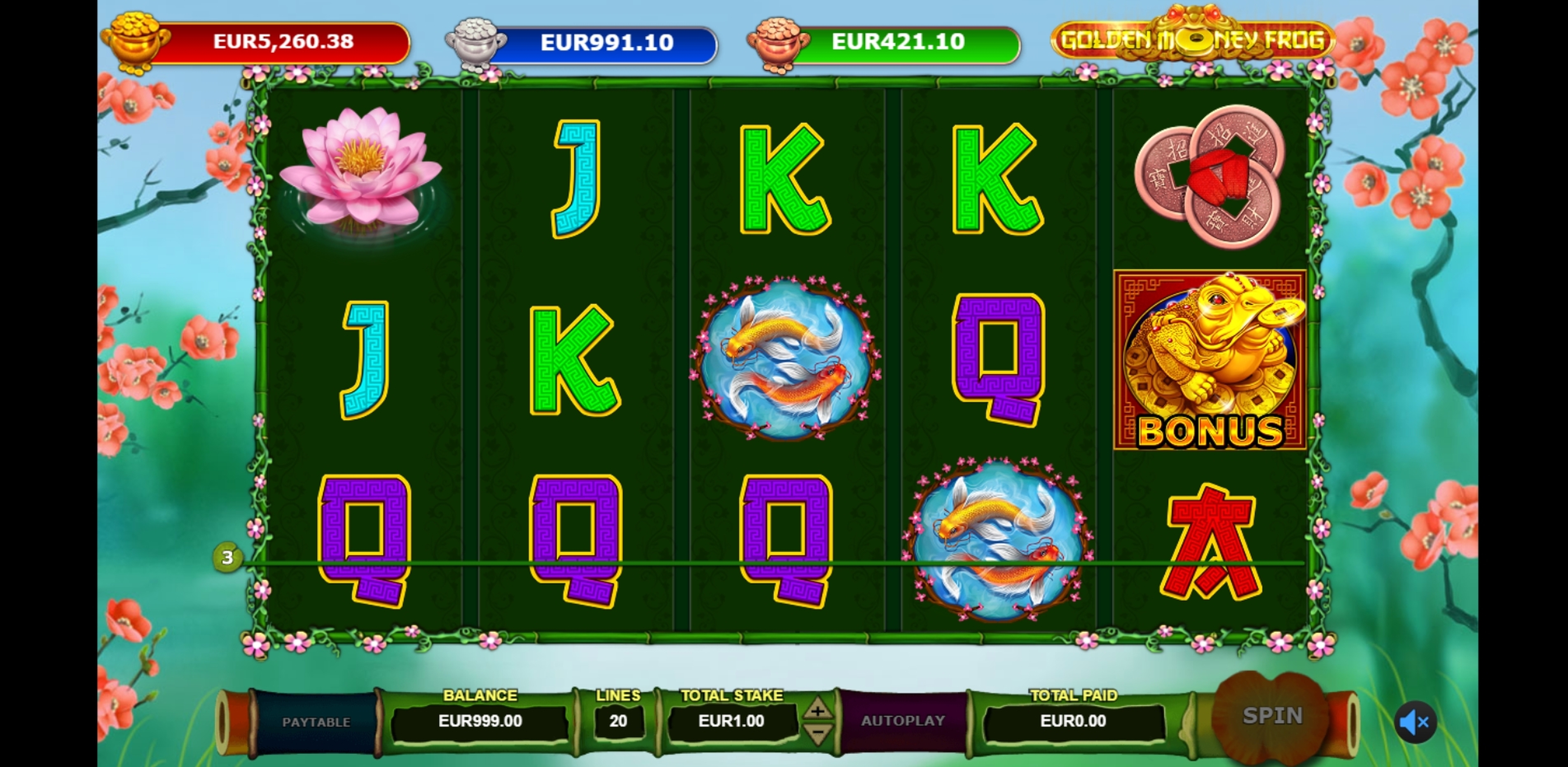 Win Money in Golden Money Frog Free Slot Game by Sigma Gaming