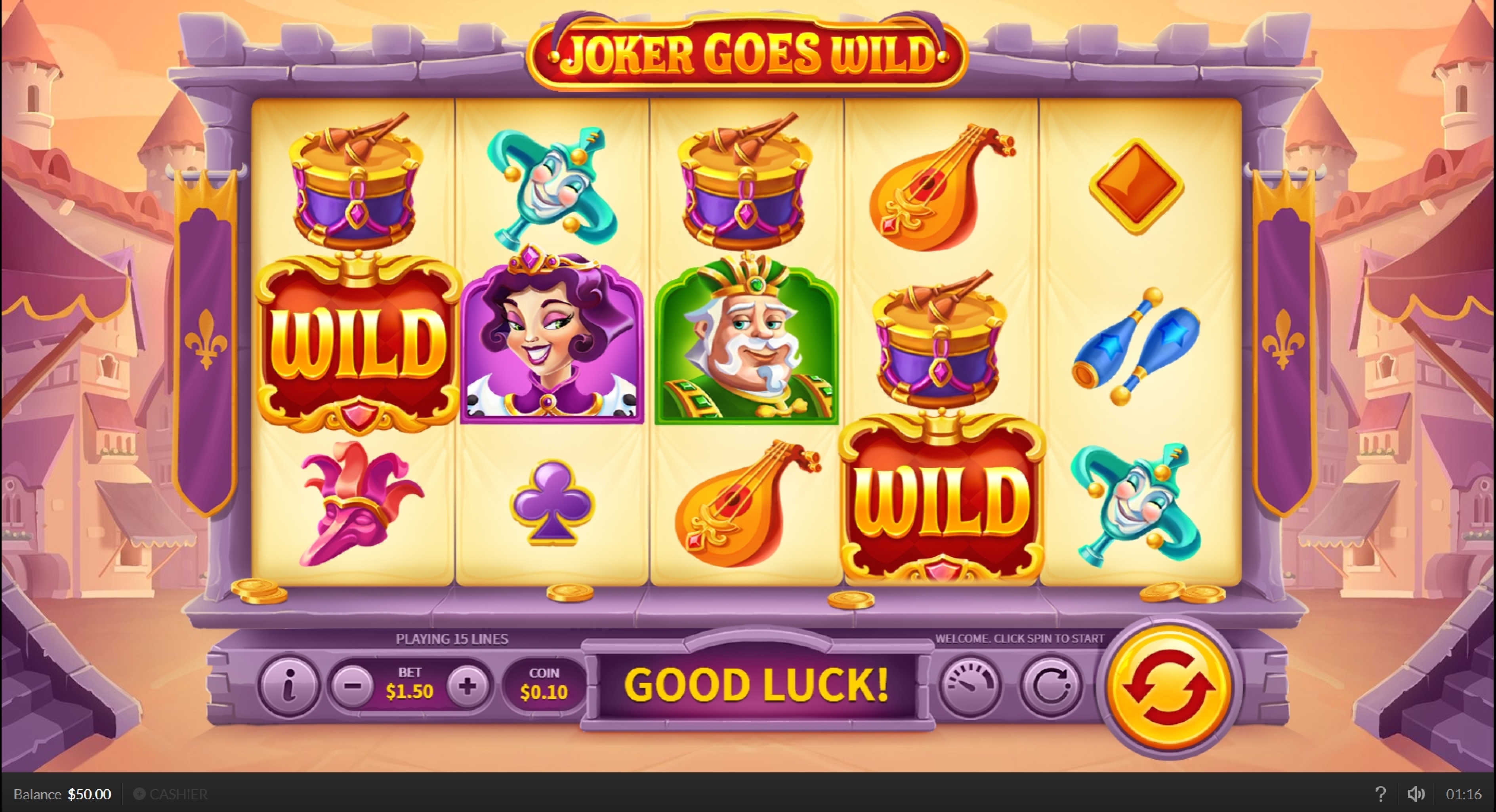 Reels in Joker Goes Wild Slot Game by Skywind