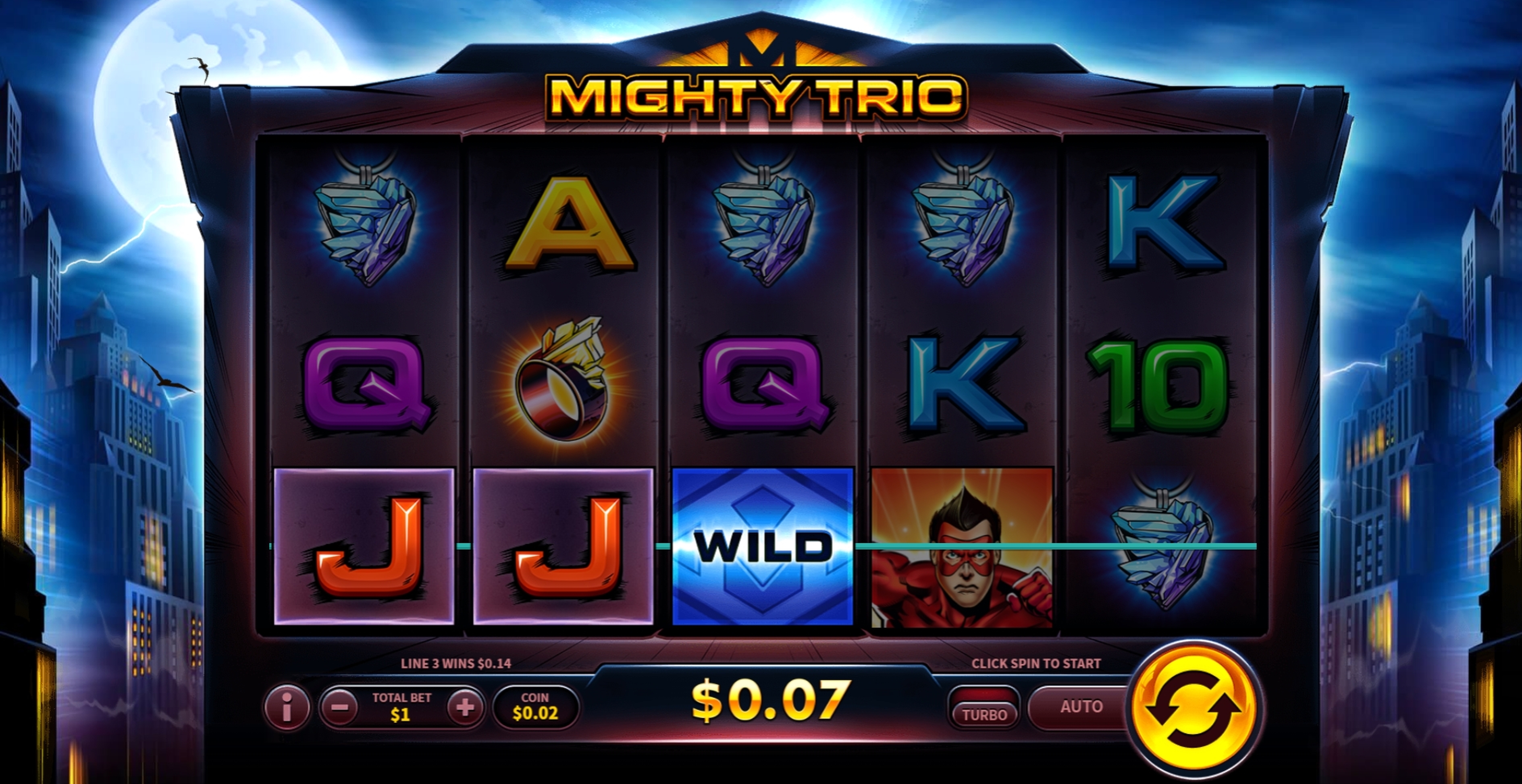 Win Money in Mighty Trio Free Slot Game by Skywind