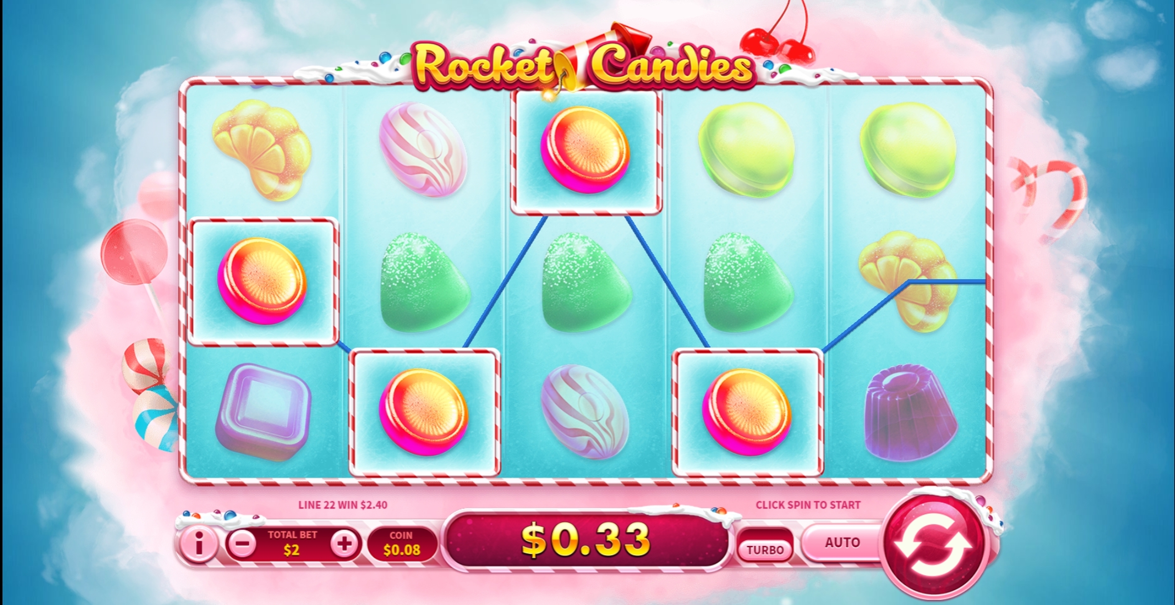 Win Money in Rocket Candies Free Slot Game by Skywind