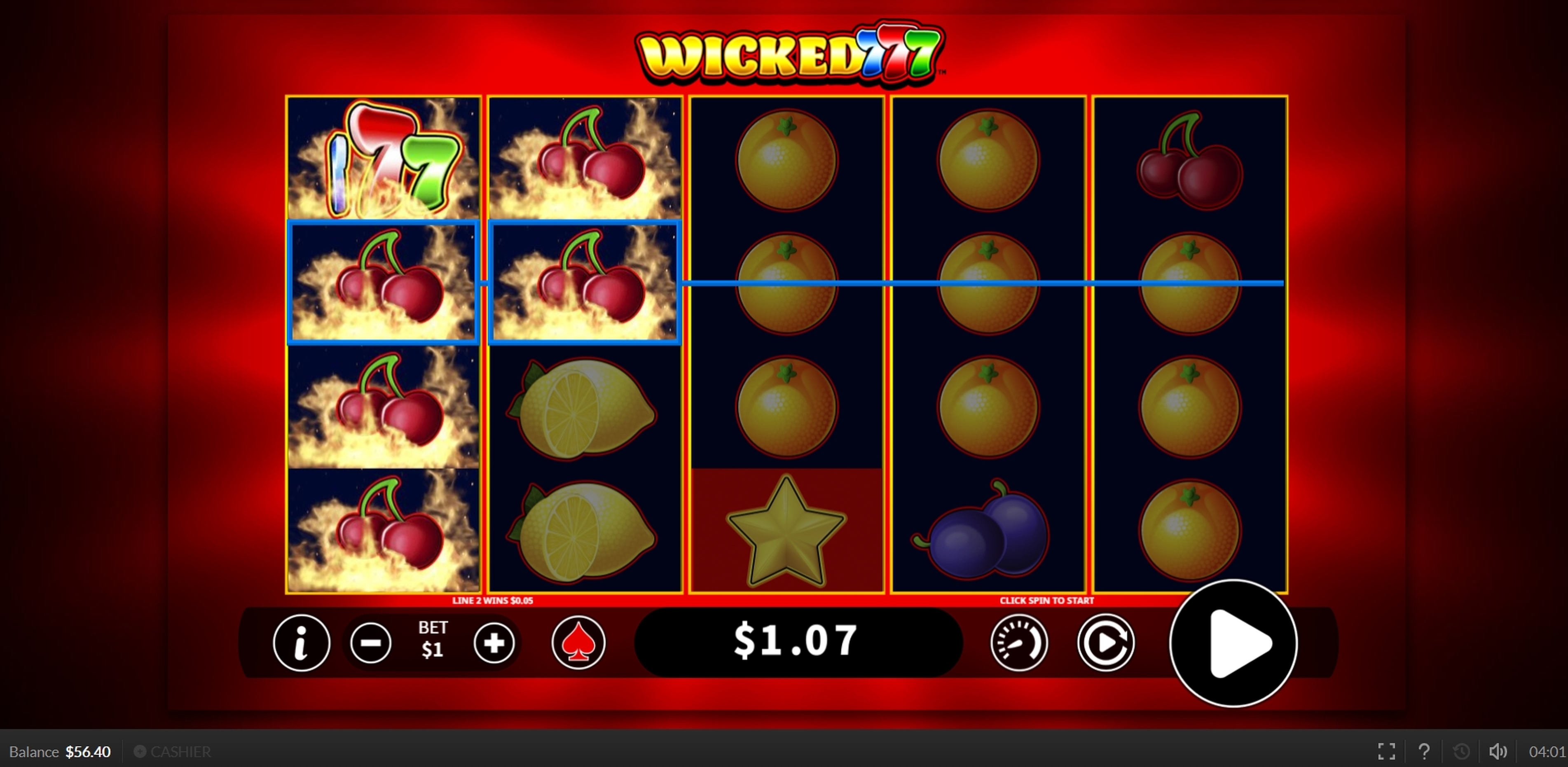 Win Money in Wicked 777 Free Slot Game by Skywind