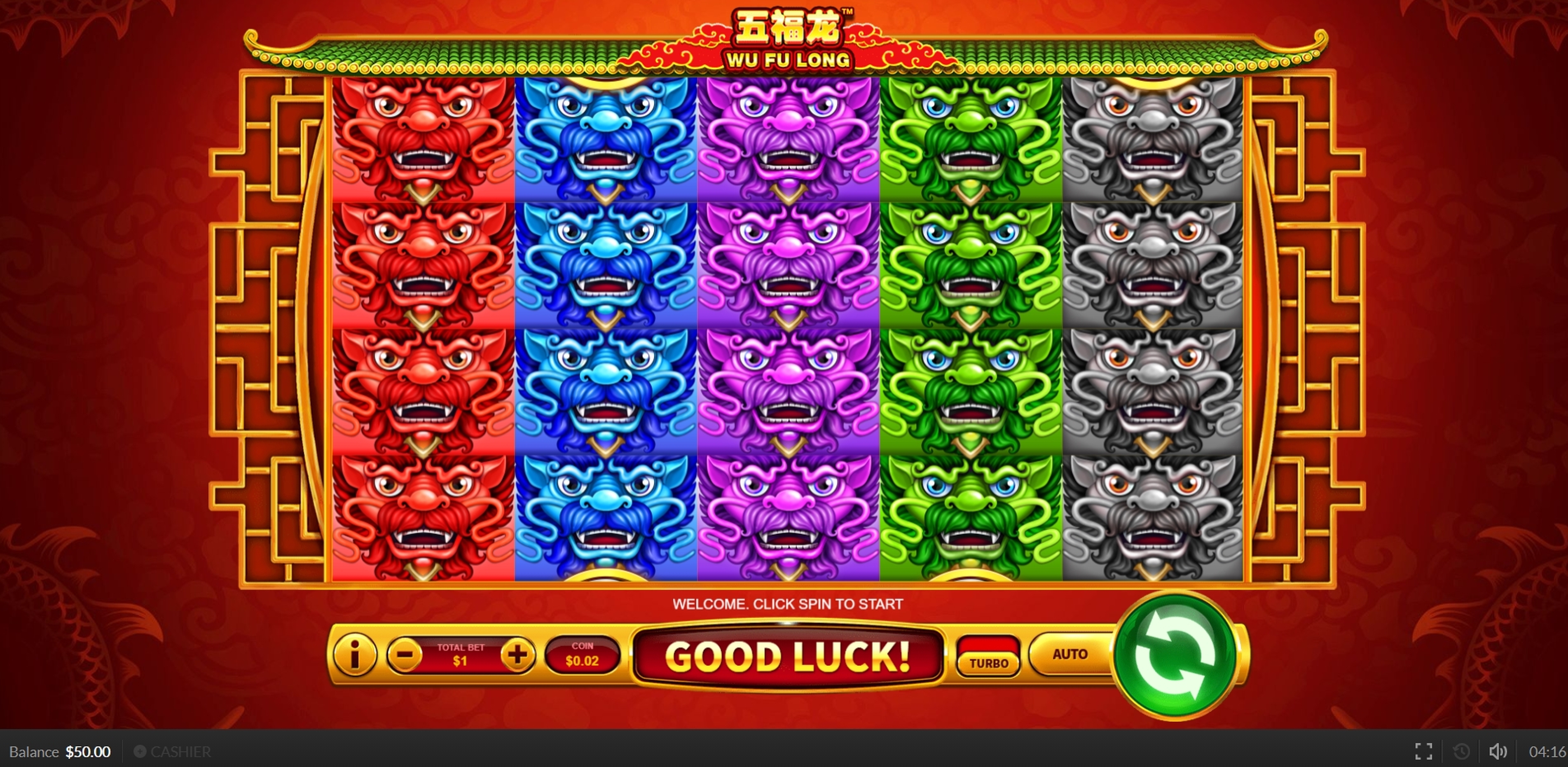 Reels in Wu Fu Long Slot Game by Skywind