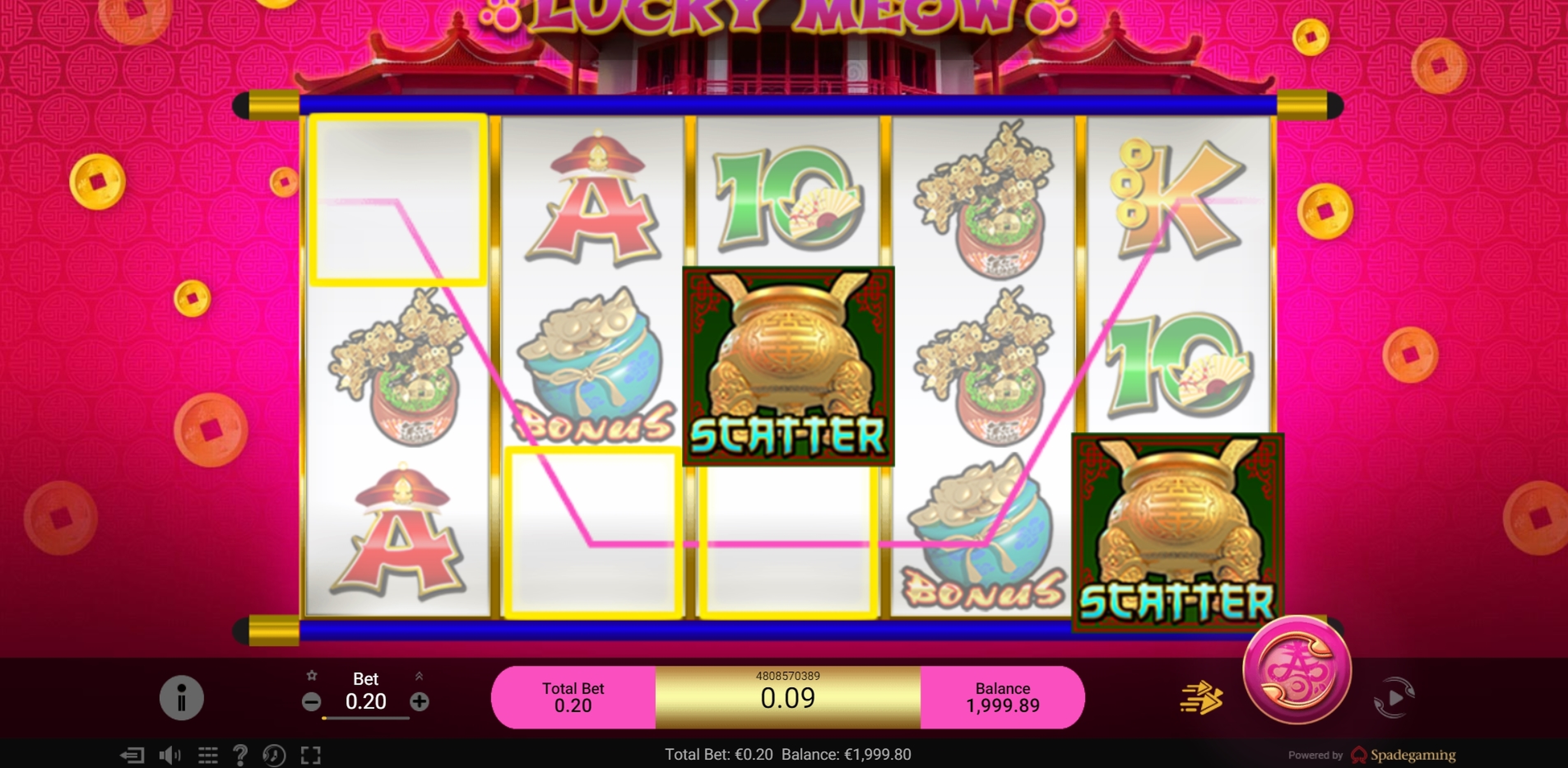 Win Money in Lucky Meow Free Slot Game by Spade Gaming
