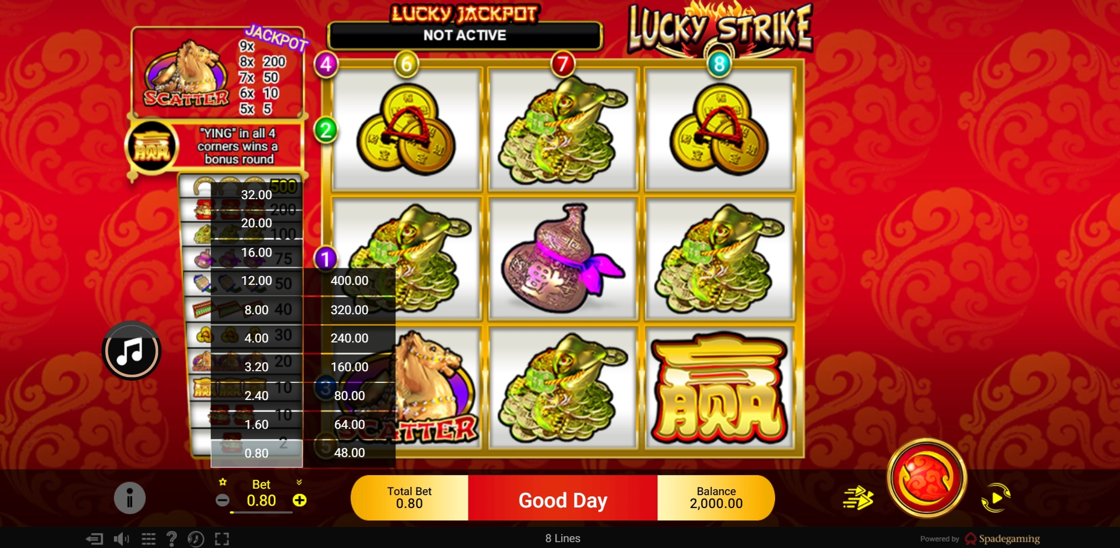 Lucky Strike (Spadegaming) demo