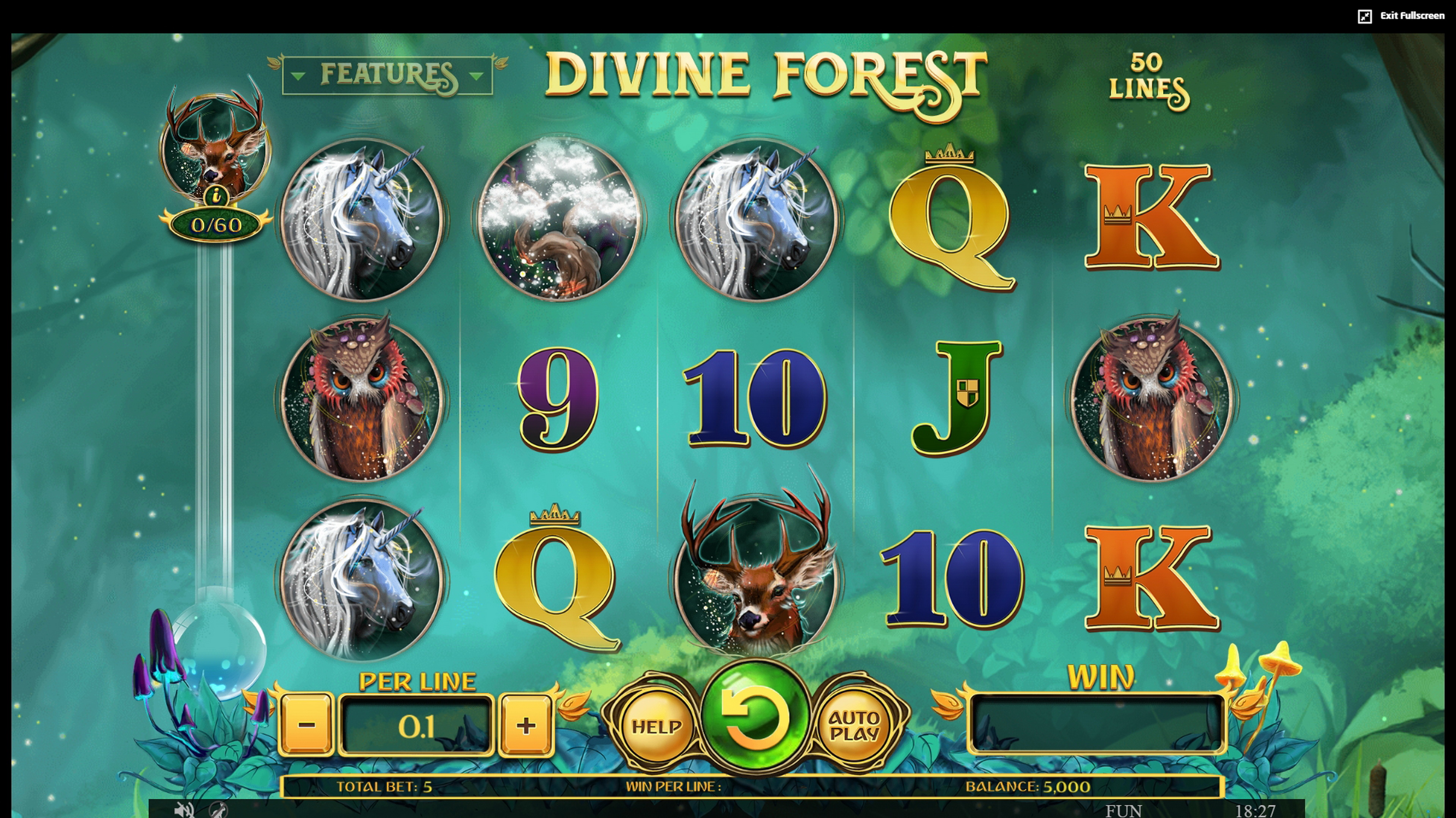Reels in Divine Forest Slot Game by Spinomenal