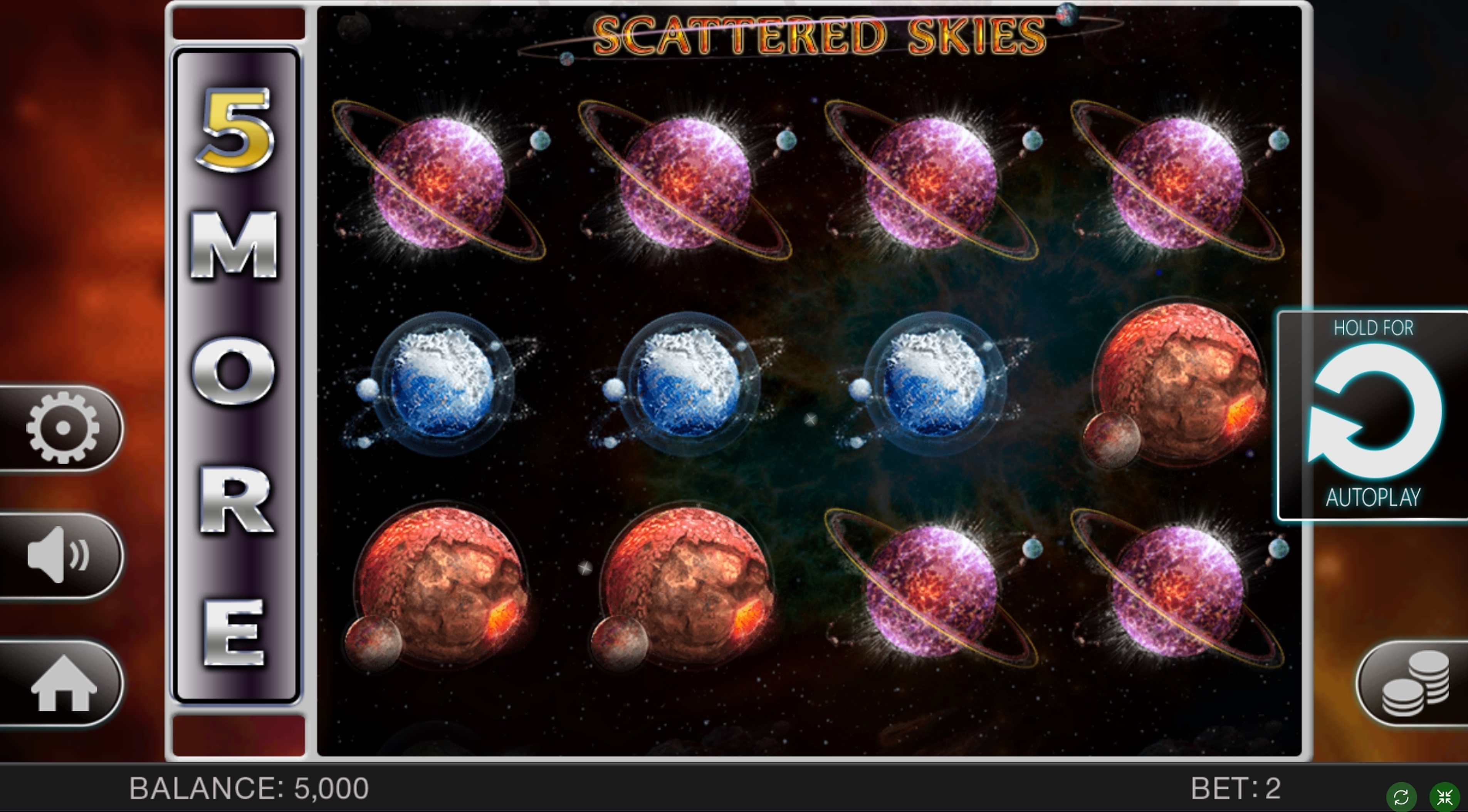 Reels in Scattered skies Slot Game by Spinomenal