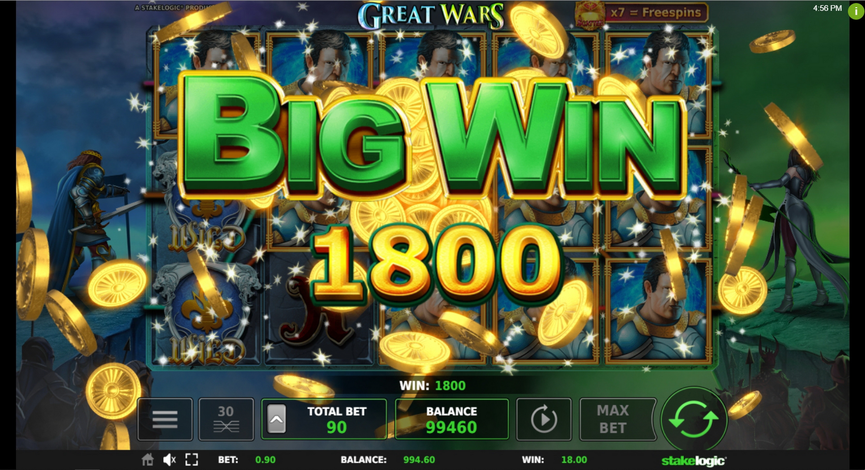 Win Money in Great Wars Free Slot Game by Stakelogic