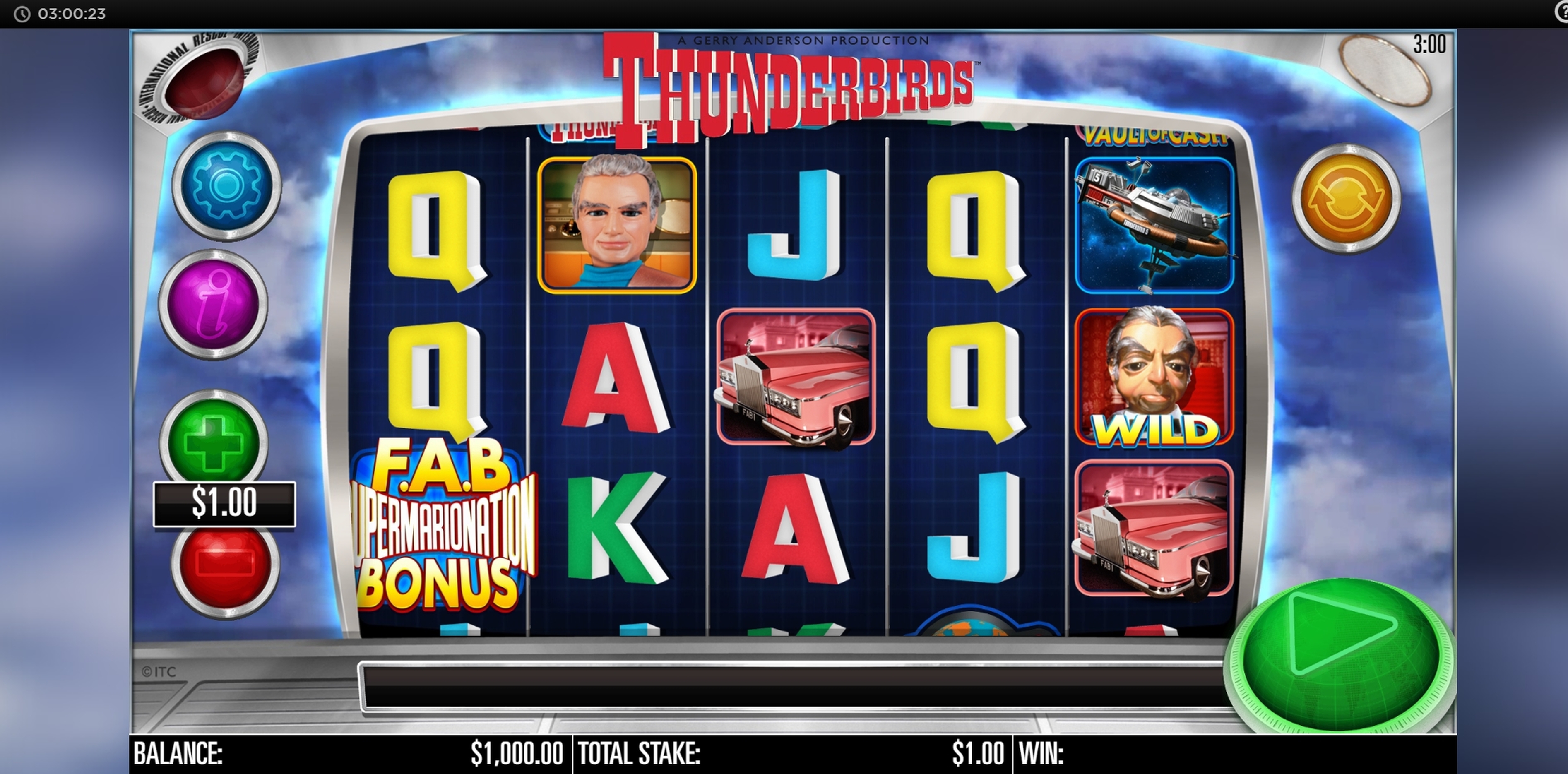 Reels in Thunderbirds Slot Game by Storm Gaming Technology