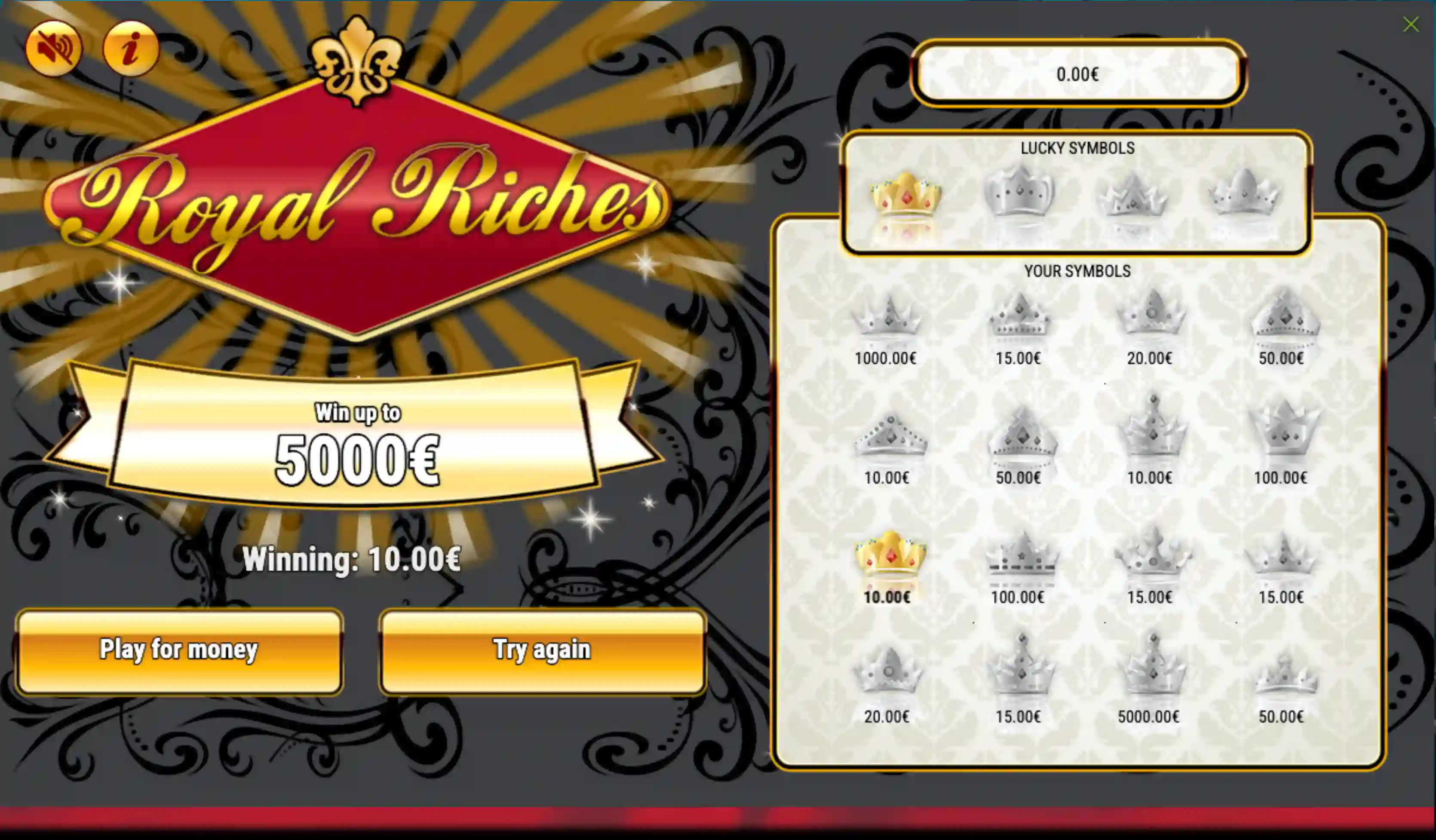 The Royal Riches Online Slot Demo Game by SuperlottoTV