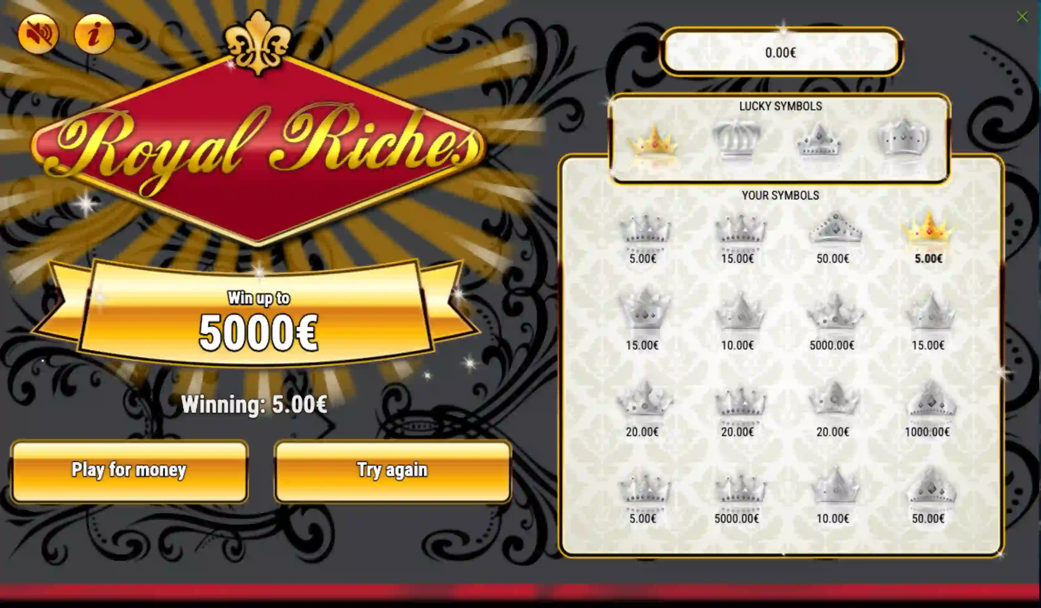 The Royal Riches Online Slot Demo Game by SuperlottoTV