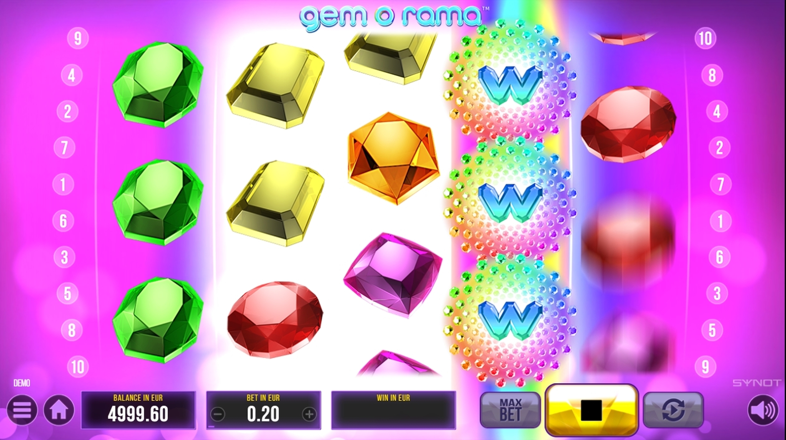 Win Money in Gem-O-Rama Free Slot Game by Synot Games